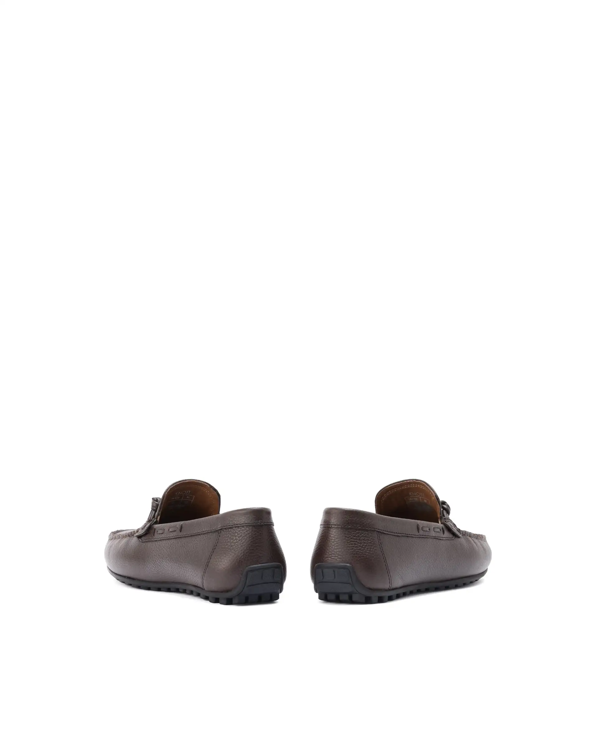 Rare Rabbit Men's Knott Brown Slip-On Genuine Milled Leather Driving Mocassin - Image 6