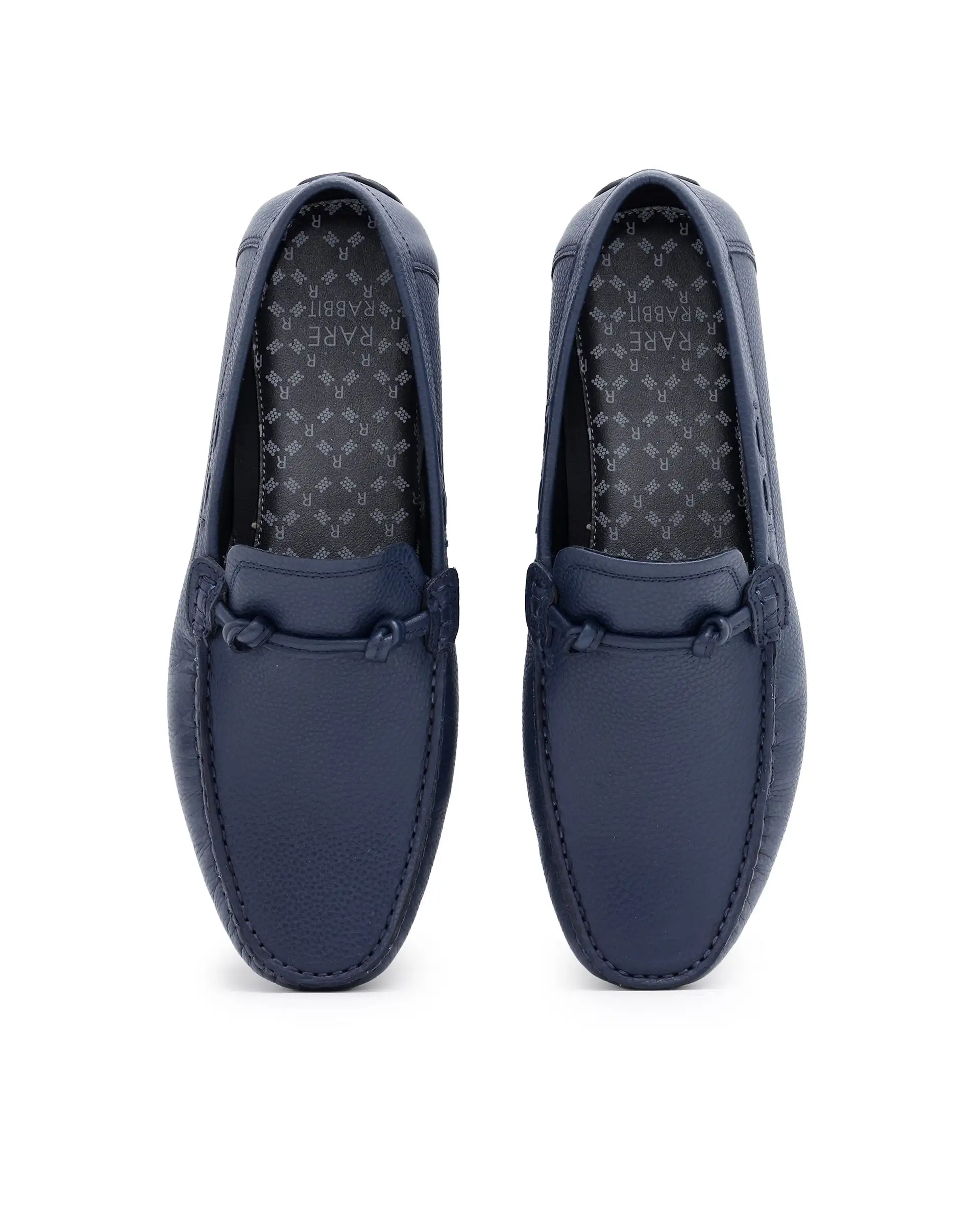 Rare Rabbit Men's Knott Navy Slip-On Genuine Milled Leather Driving Mocassin - Image 4