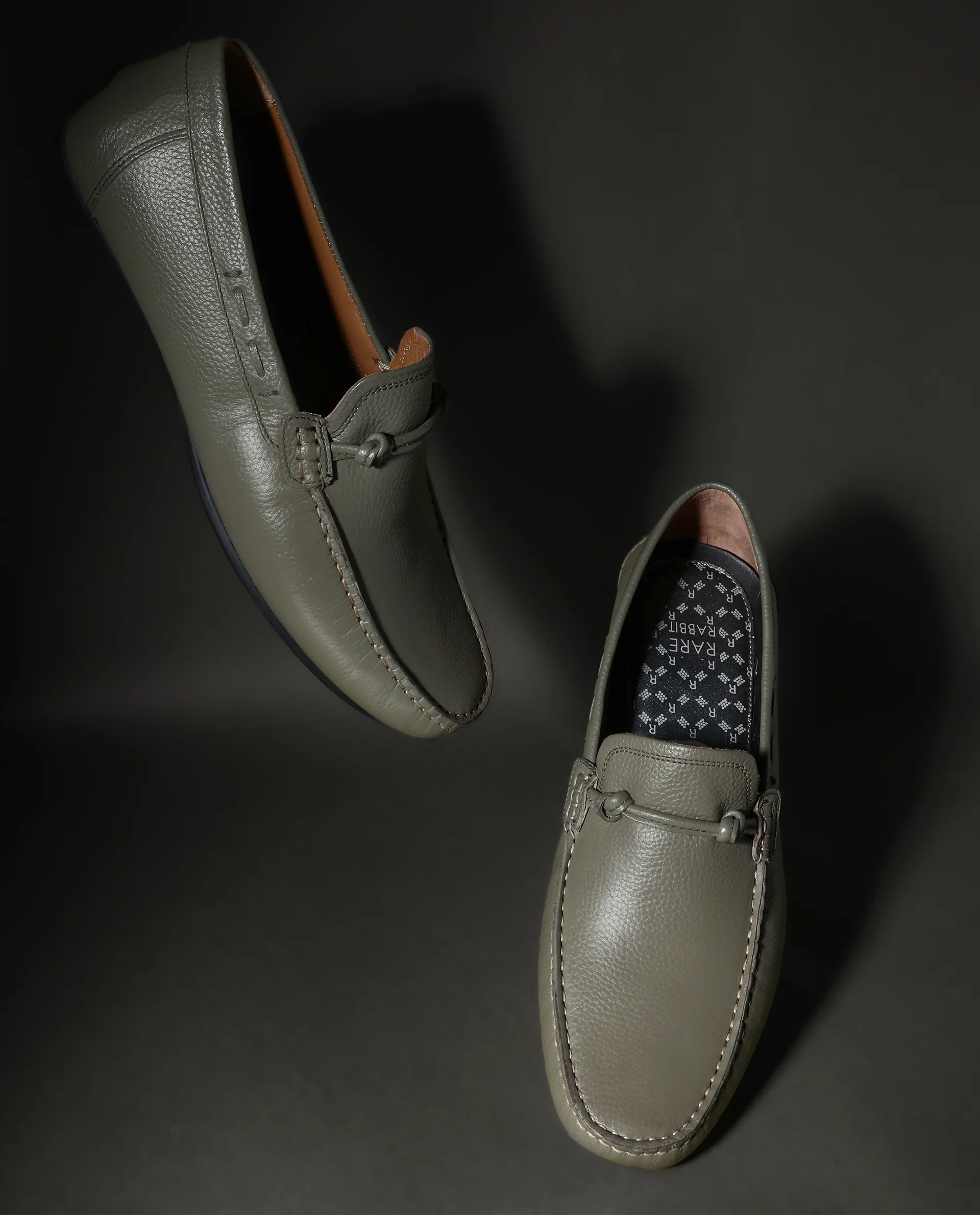 Rare Rabbit Men's Knott Sage Slip-On Genuine Milled Leather Driving Mocassin - Image 3