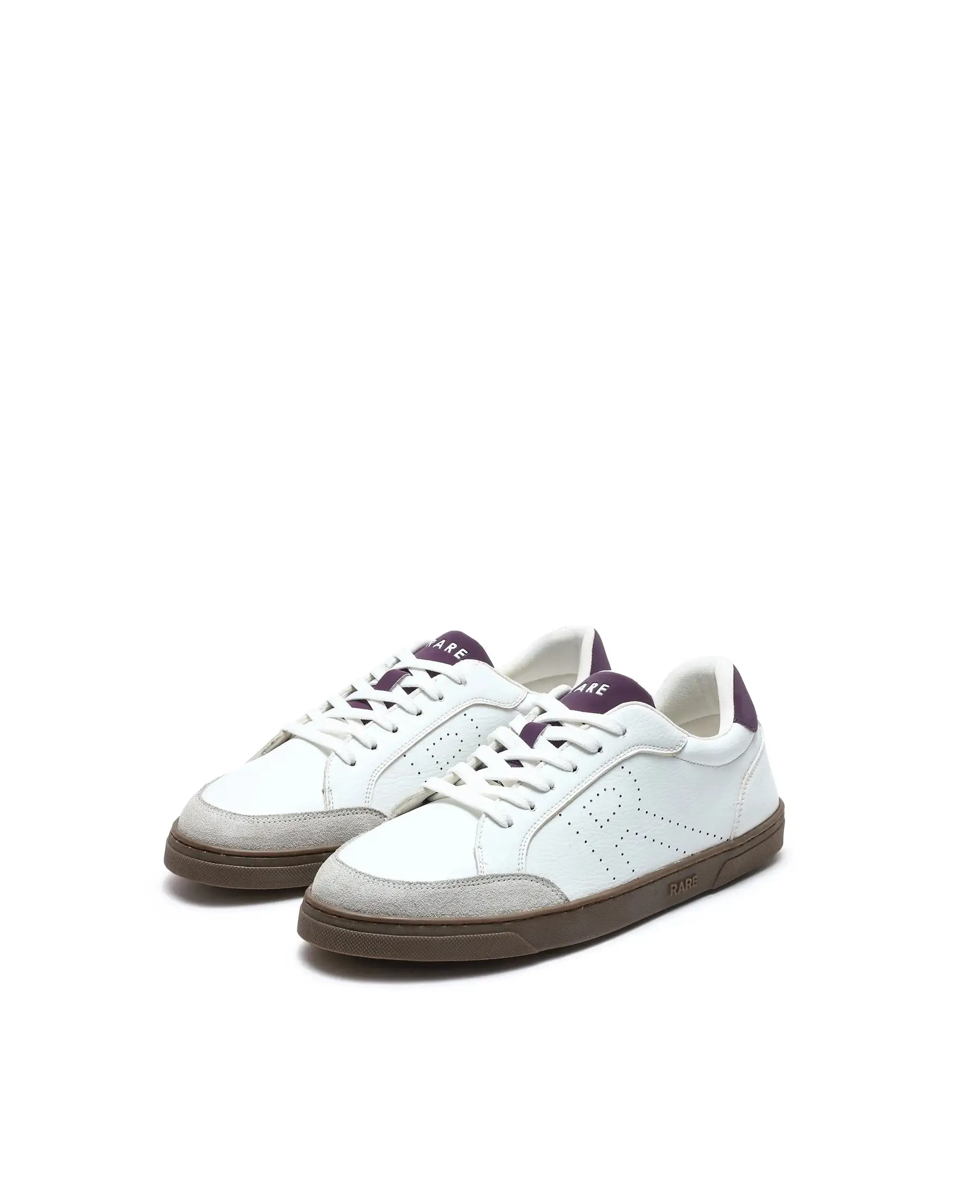 Rare Rabbit Men's Knox Purple Micro Fiber Causal Sneaker - Image 2