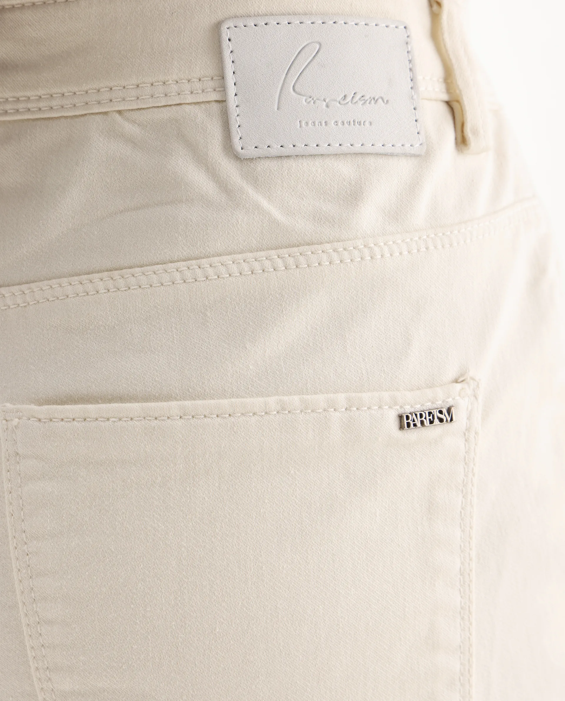 Rareism Women's Kocho Offwhite Cotton Blend Plain Ankle Length Slim Fit Jeans - Image 8