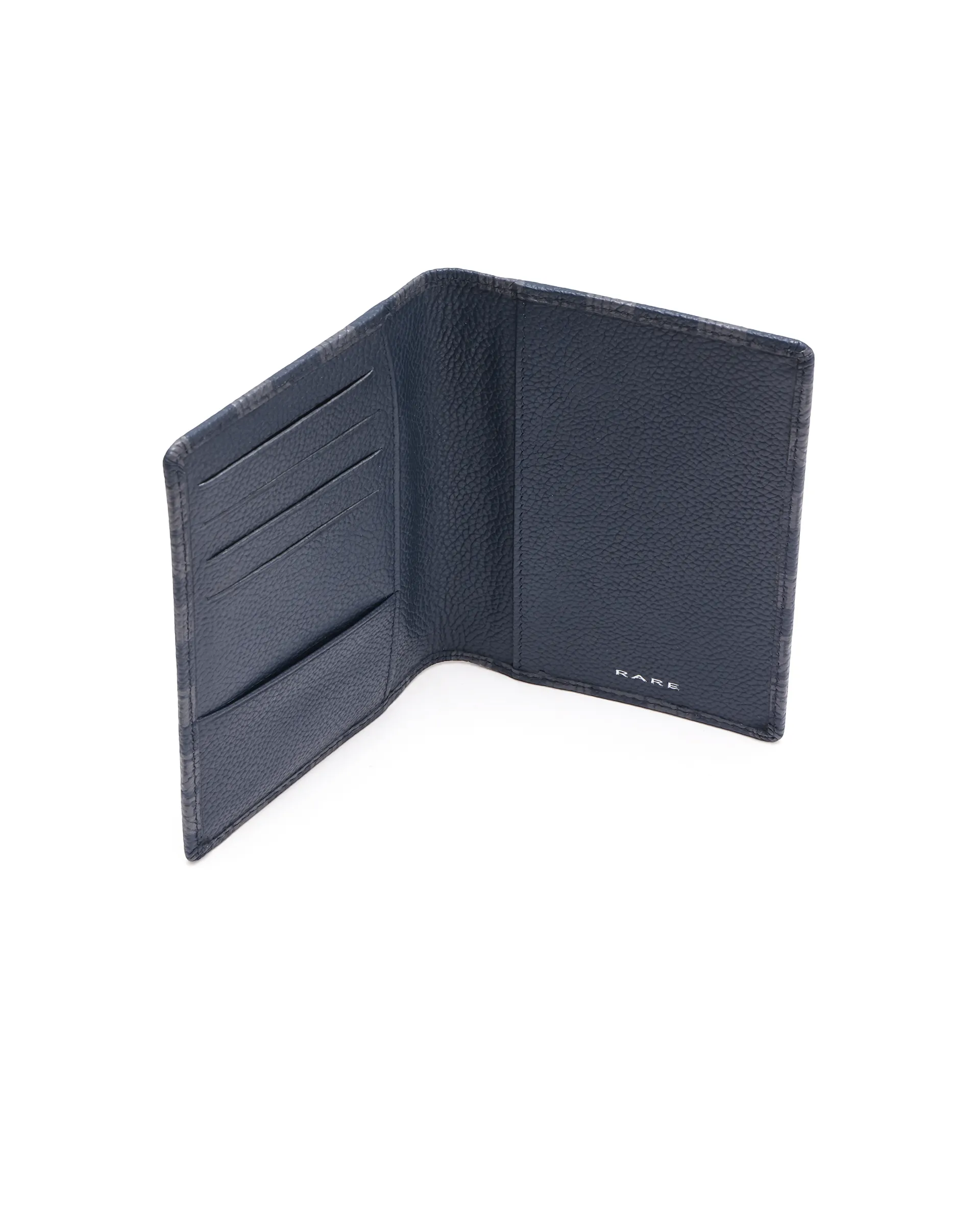 Rare Rabbit Men Konin Blue Leather Passport Holder - Image 3