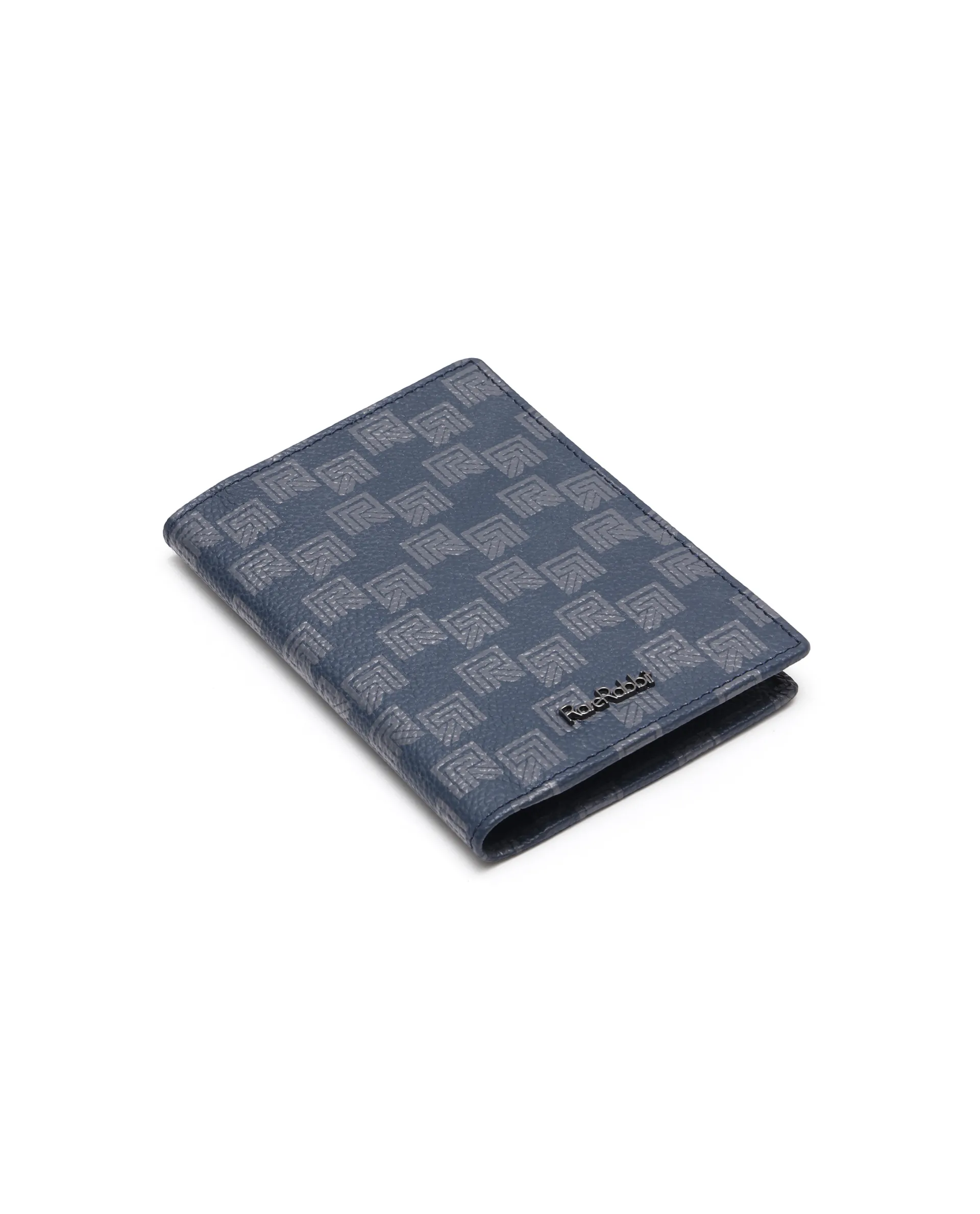 Rare Rabbit Men Konin Blue Leather Passport Holder - Image 6