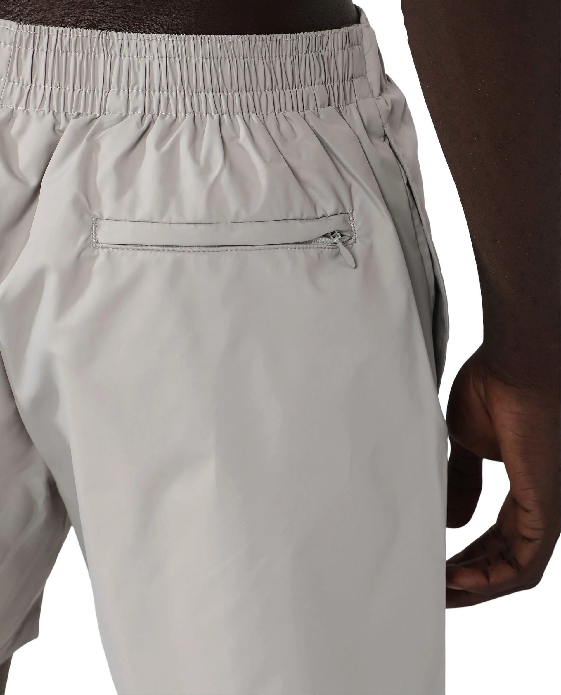 Rare Rabbit Men's Kort Grey Polyester Fabric Buckle Fastening Regular Fit Solid Shorts - Image 10