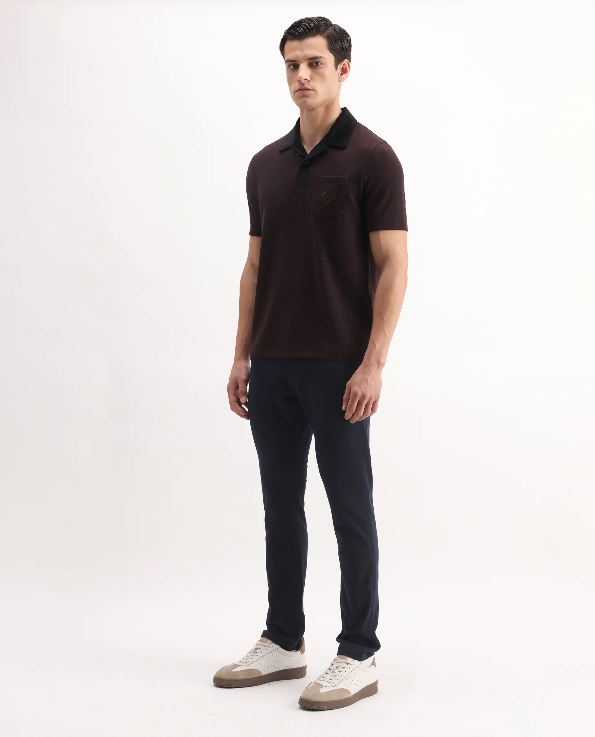 Rare Rabbit Men's Korv-25 Navy Cotton Blend Plain Hawk Slim Fit Jeans - Image 4