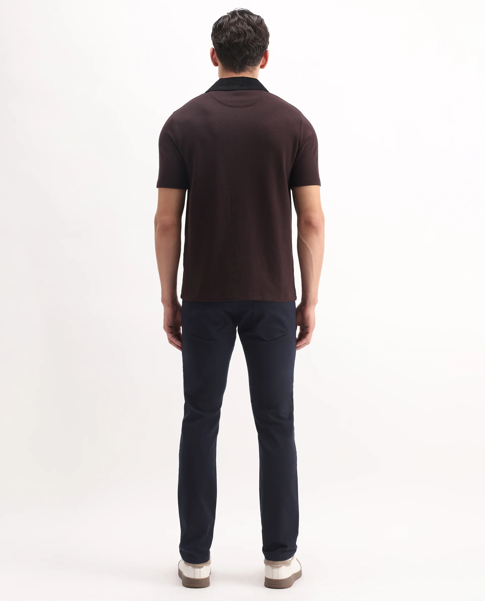 Rare Rabbit Men's Korv-25 Navy Cotton Blend Plain Hawk Slim Fit Jeans - Image 7