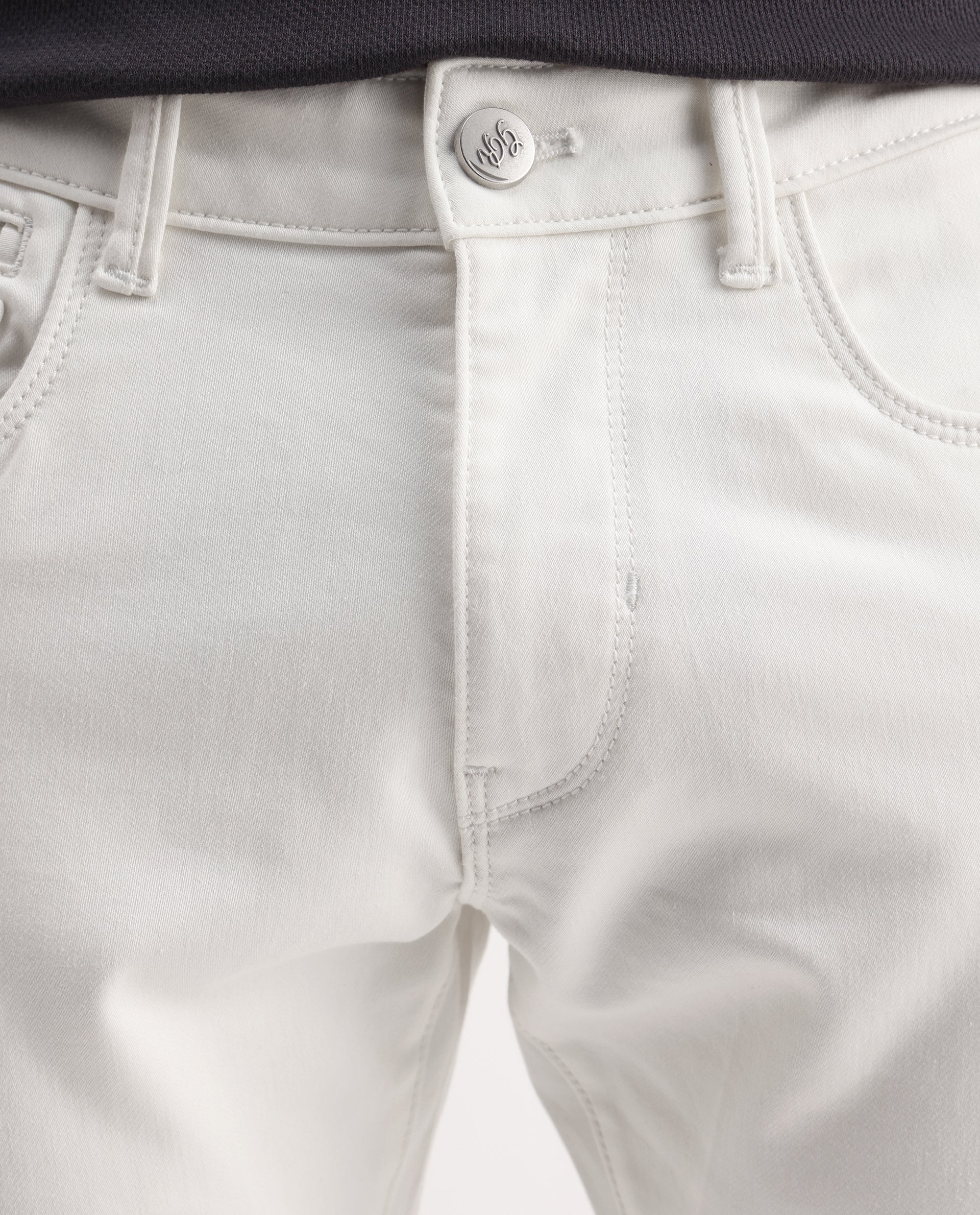 Rare Rabbit Men's Korv-25 Off White Cotton Blend Plain Hawk Slim Fit Jeans - Image 3