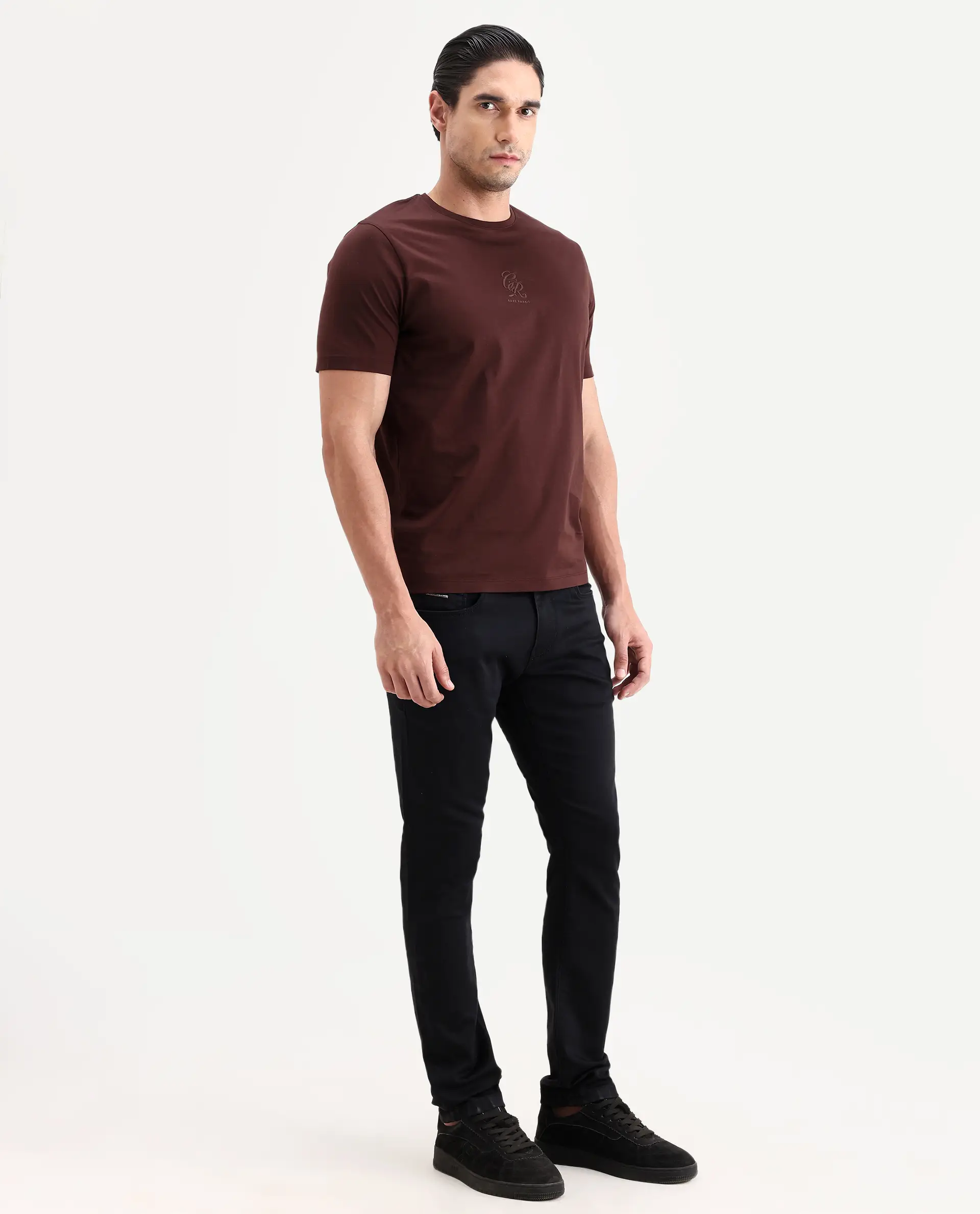 Rare Rabbit Men's Korv 26 Black Cotton Blend Fabric Hawk Slim Fit Plain Jeans - Image 5
