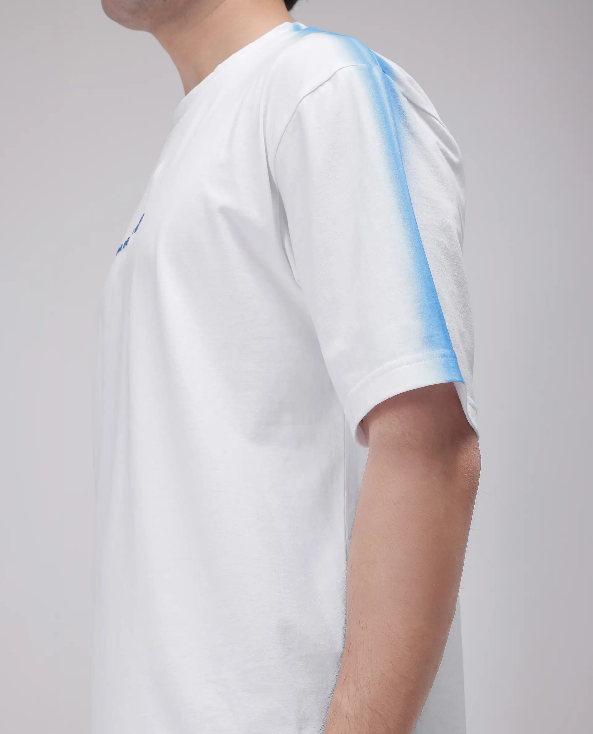 Rare Rabbit Men's Kruv White Cotton Printed Boxy Fit Half Sleeve Crew Neck T-Shirt - Image 4