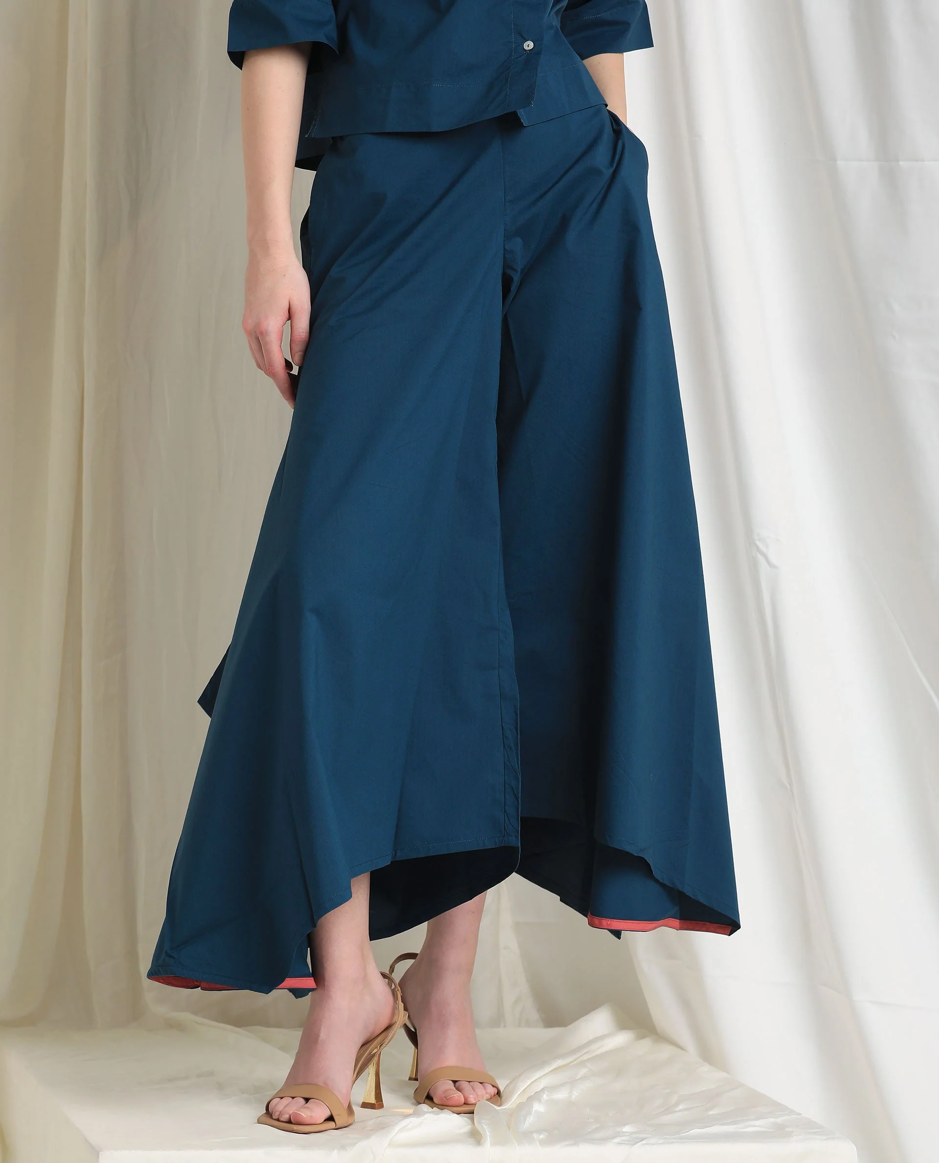 Rareism Womens Kyoto Petrol Trouser Poly Lycra Fabric Relaxed Fit Draw String Closure High Rise Waist Rise Ankle Length - Image 8