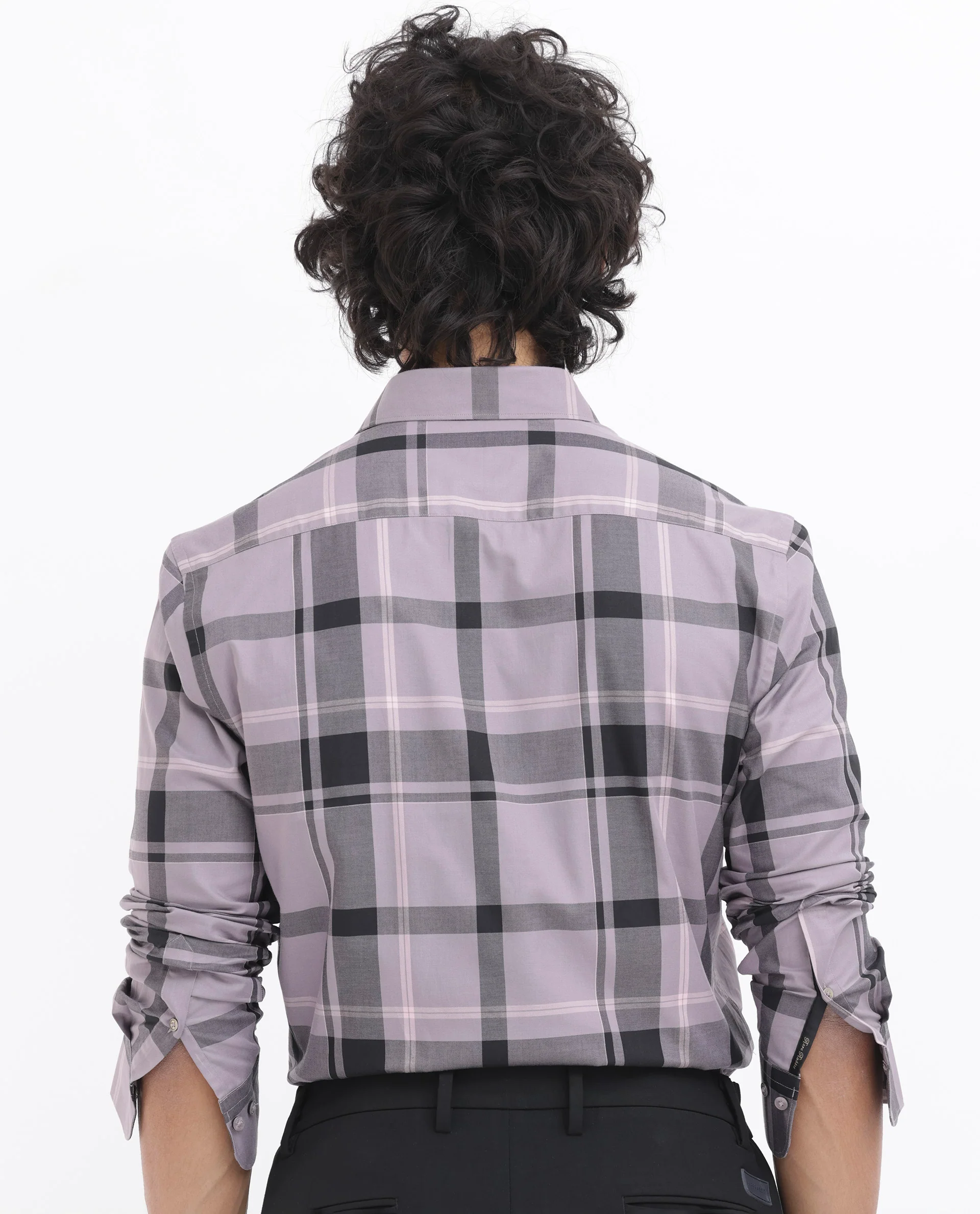 Rare Rabbit Men's Lacon Dusky Pink Cotton Checked Print Regular Fit Full Sleeve Collared Shirt - Image 8