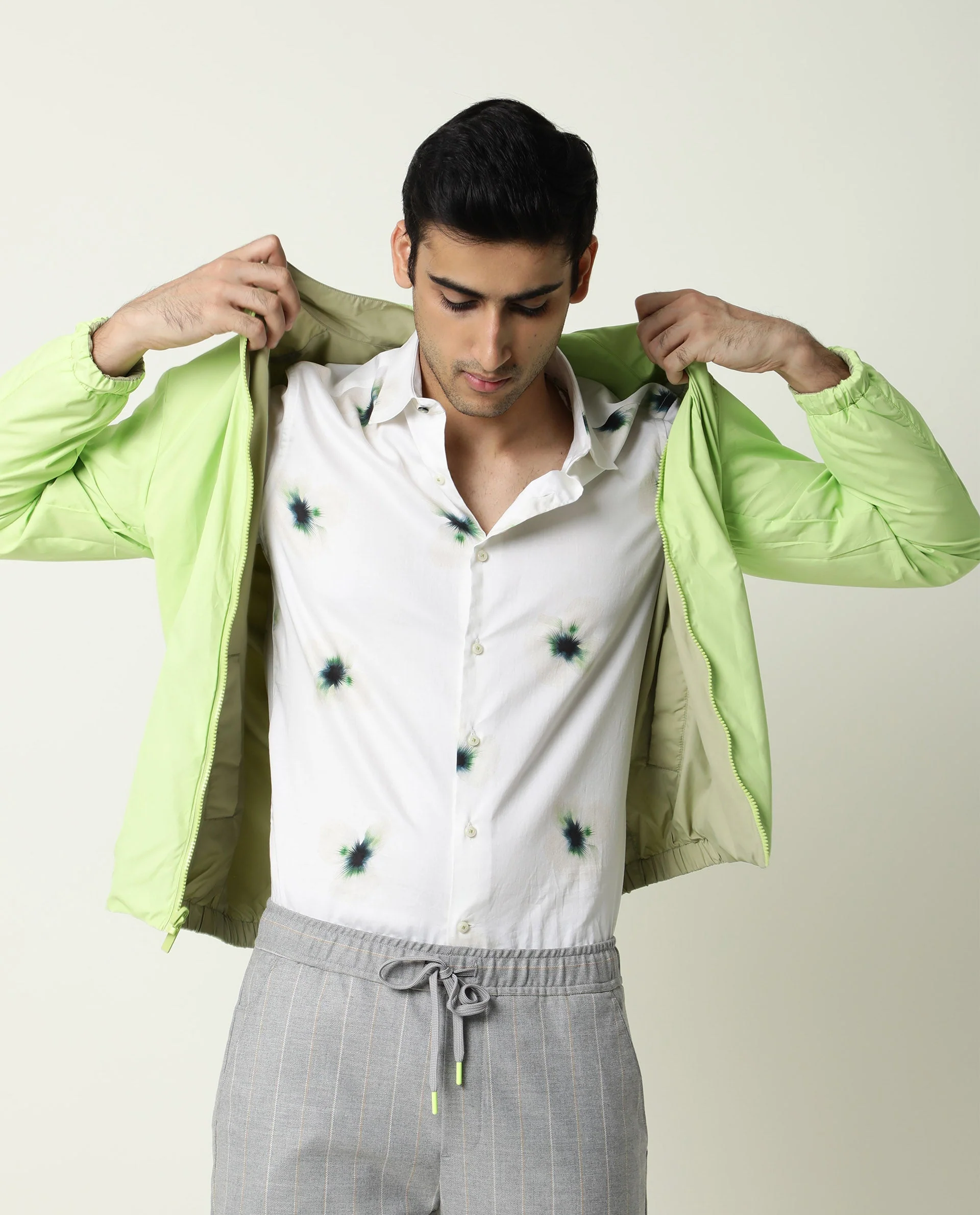 Rare Rabbit Men's Lara Off White Cotton Floral Print Regular Fit Half Sleeve Collared Shirt - Image 6