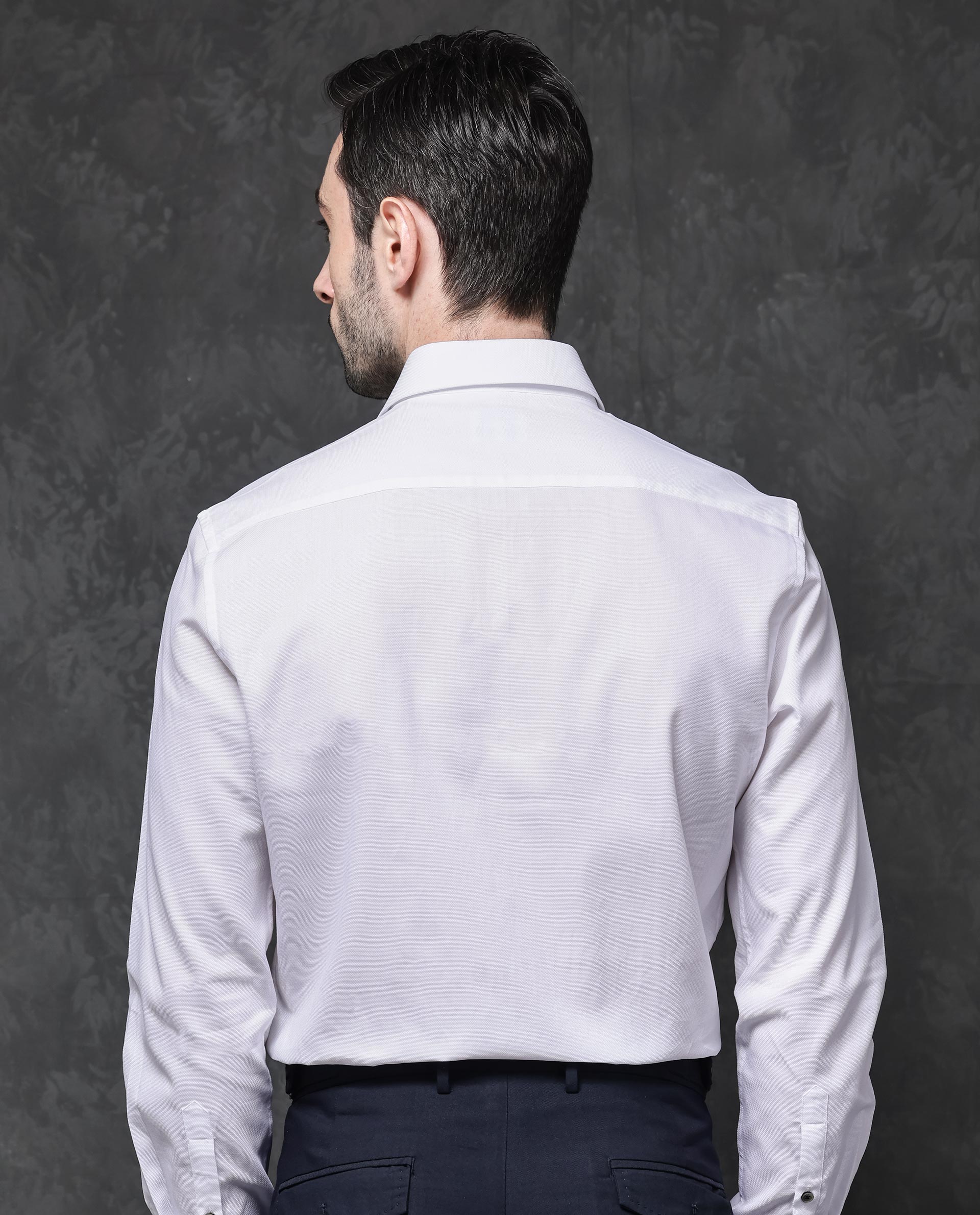 Rare Rabbit Men's Lasko White Cotton Plain Regular Fit Full Sleeve Collared Shirt - Image 10