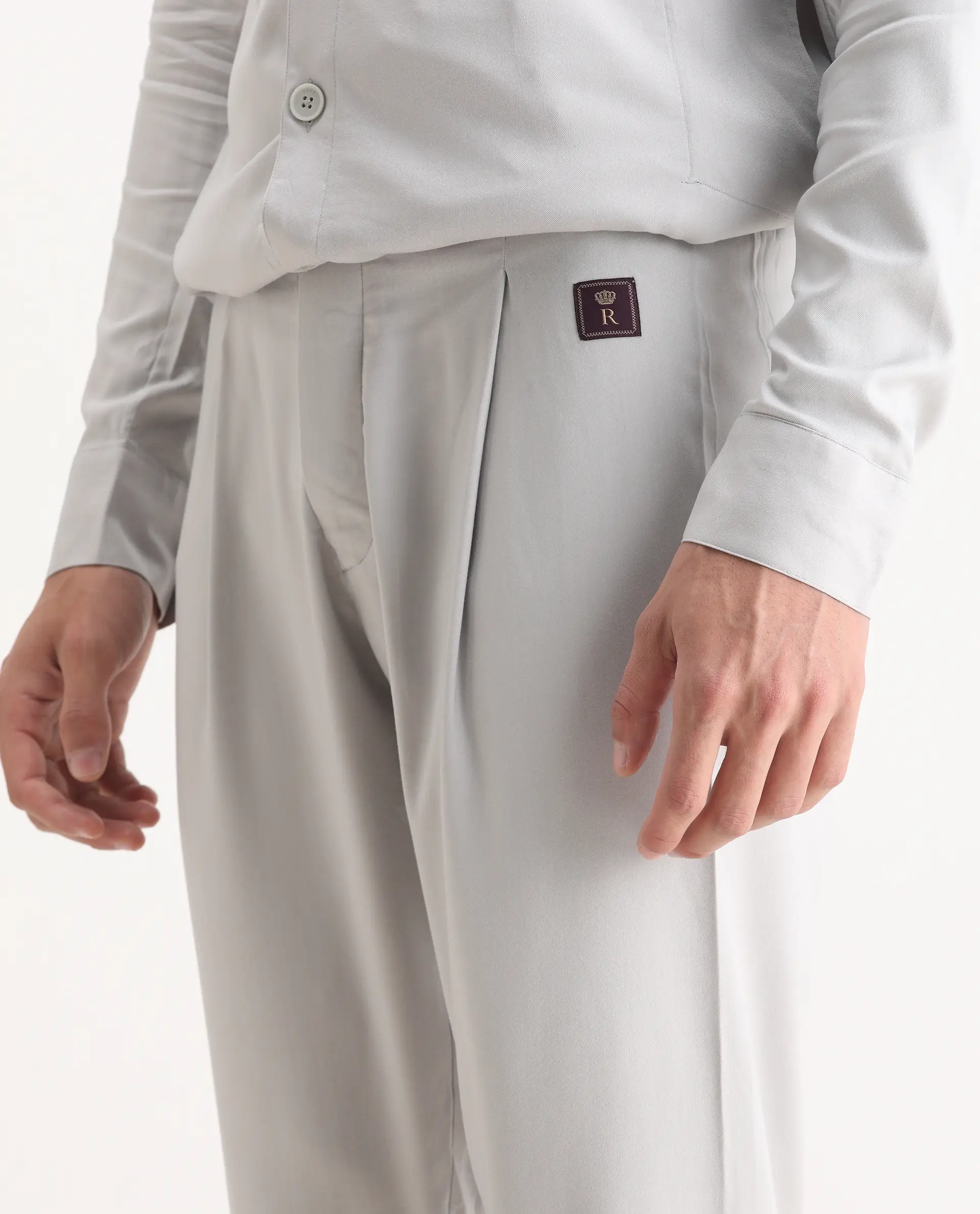 Rare Rabbit Men's Lasmosp Light Grey Pajama - Image 3