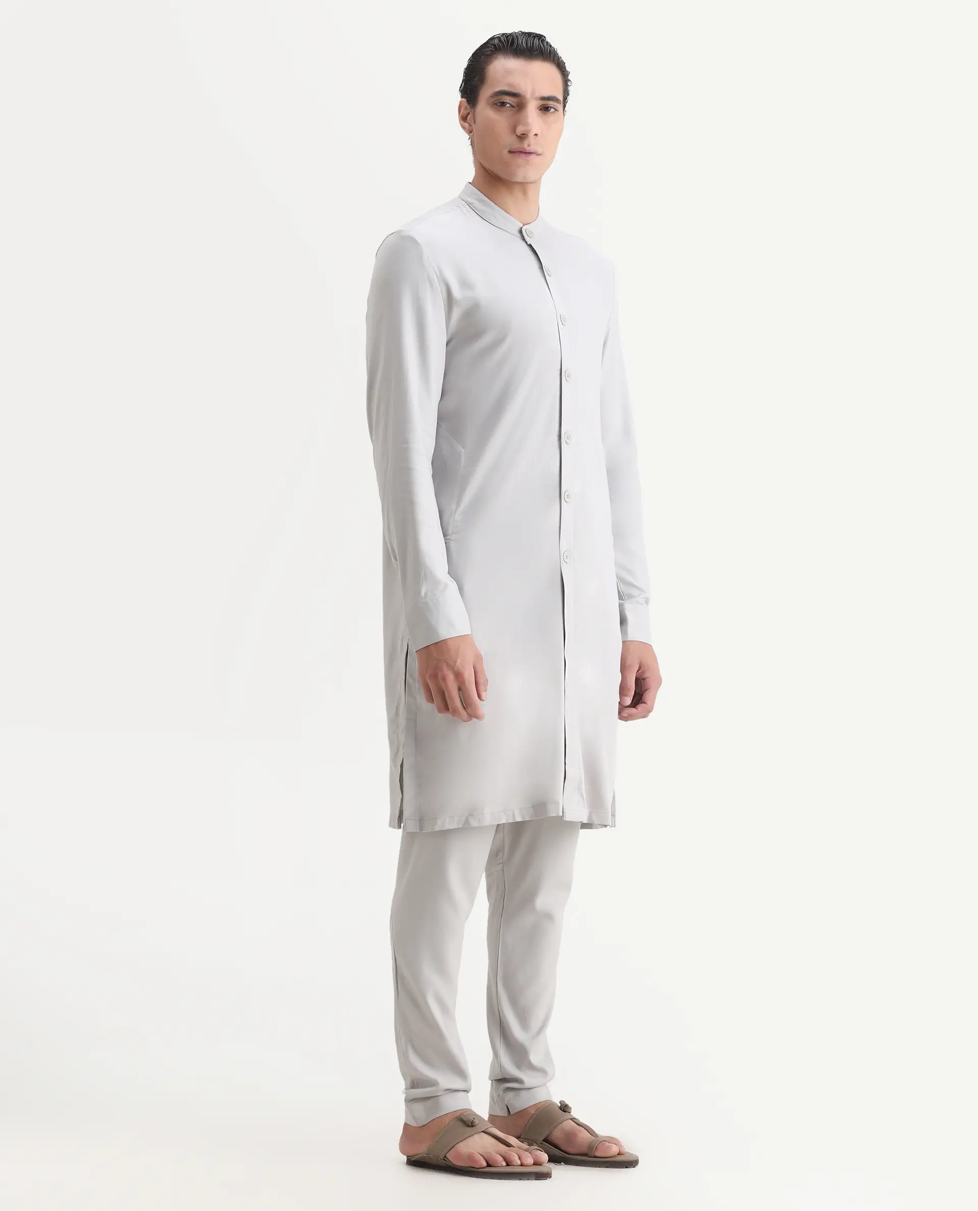 Rare Rabbit Men's Lasmosp Light Grey Pajama - Image 4