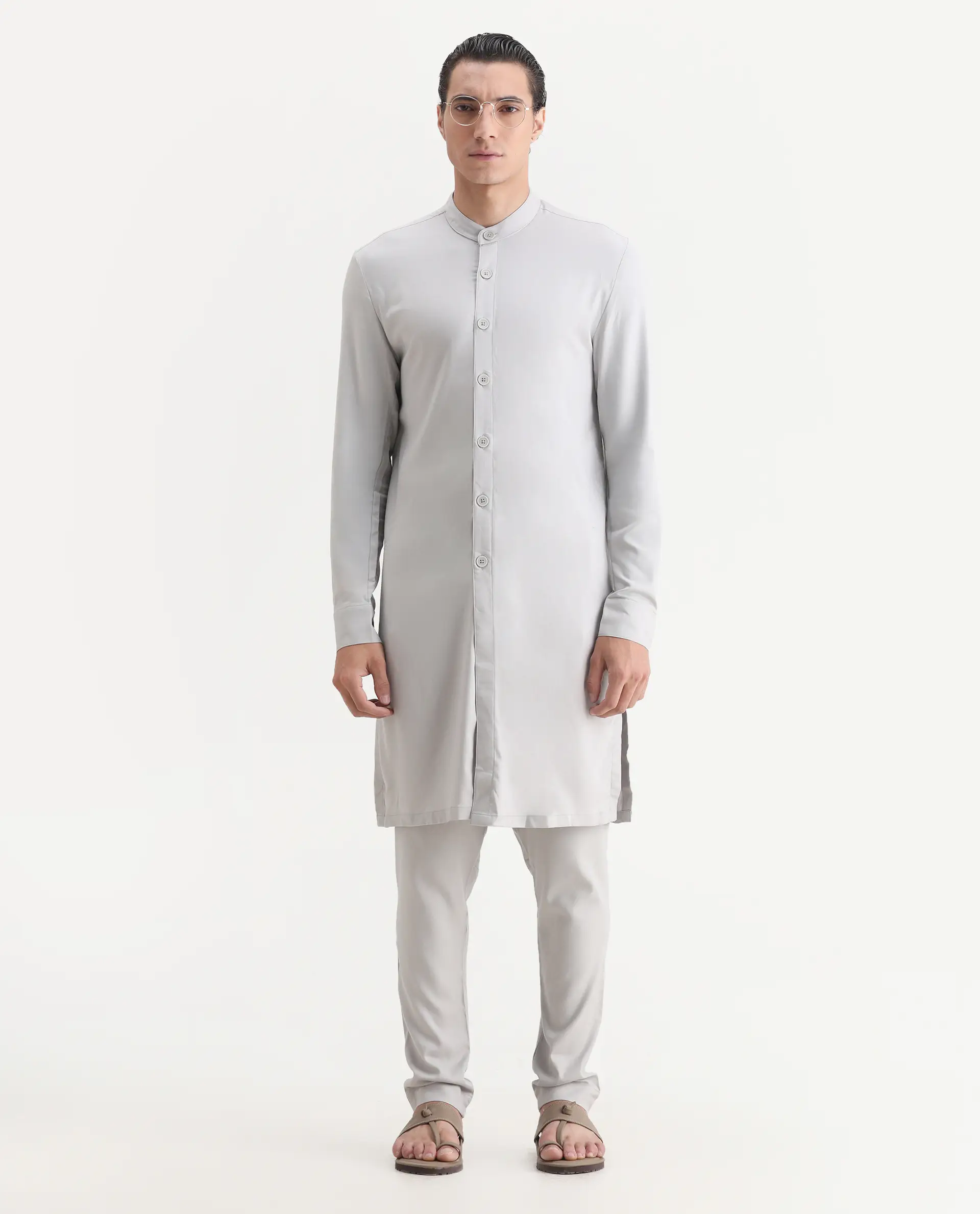 Rare Rabbit Men's Lasmosp Light Grey Pajama - Image 5