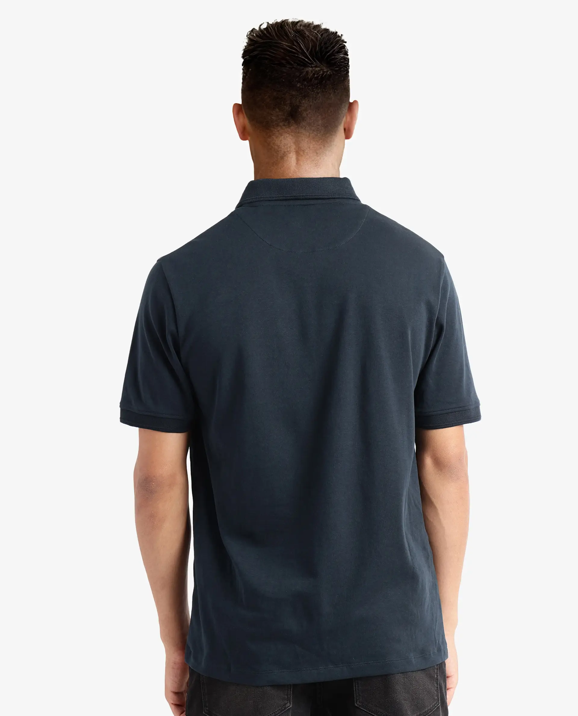 Rare Rabbit Men's Laur Dark Green Cotton Plain Regular Fit Half Sleeve Polo - Image 7