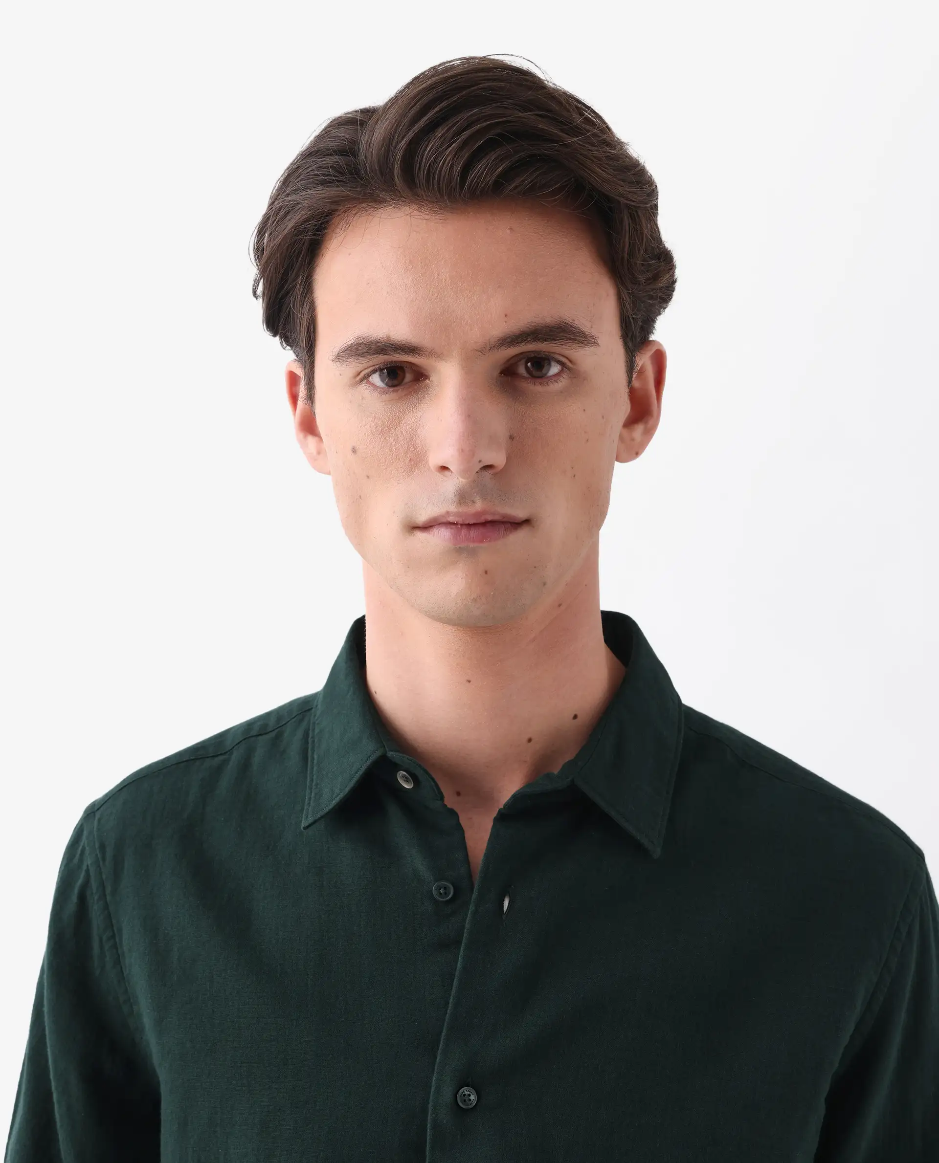 Rare Rabbit Men's Layerr-26 Teal Cotton Plain Regular Fit Full Sleeve Collared Shirt - Image 2