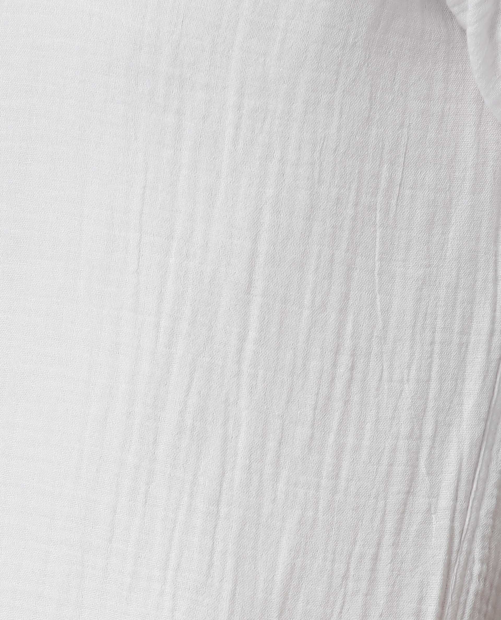 Rare Rabbit Men's Layerr White Plain Regular Fit Full Sleeve Spread Collar Shirt - Image 3