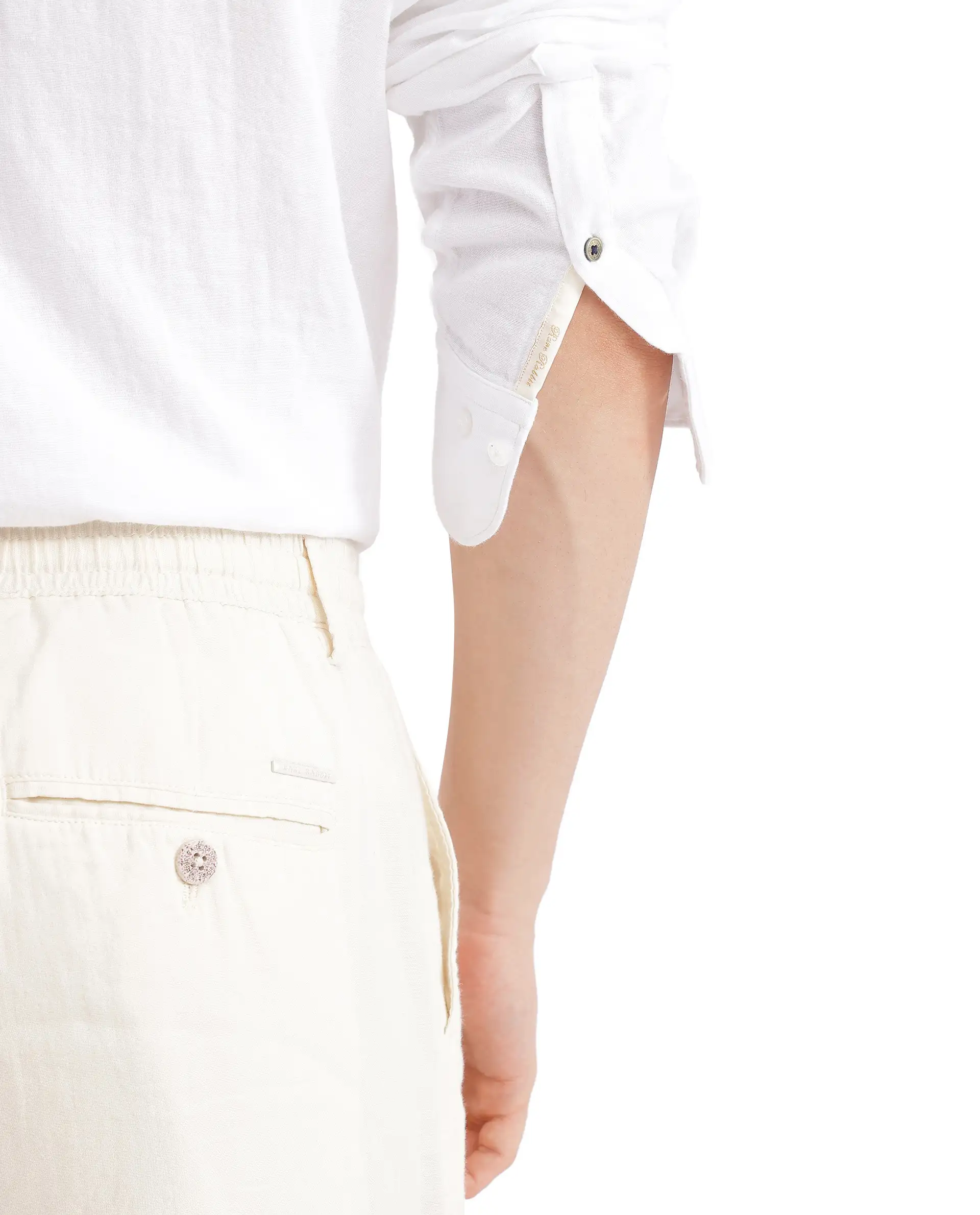Rare Rabbit Men's Layerr Ls-25 White Plain Regular Fit Full Sleeve Collared Shirt - Image 9