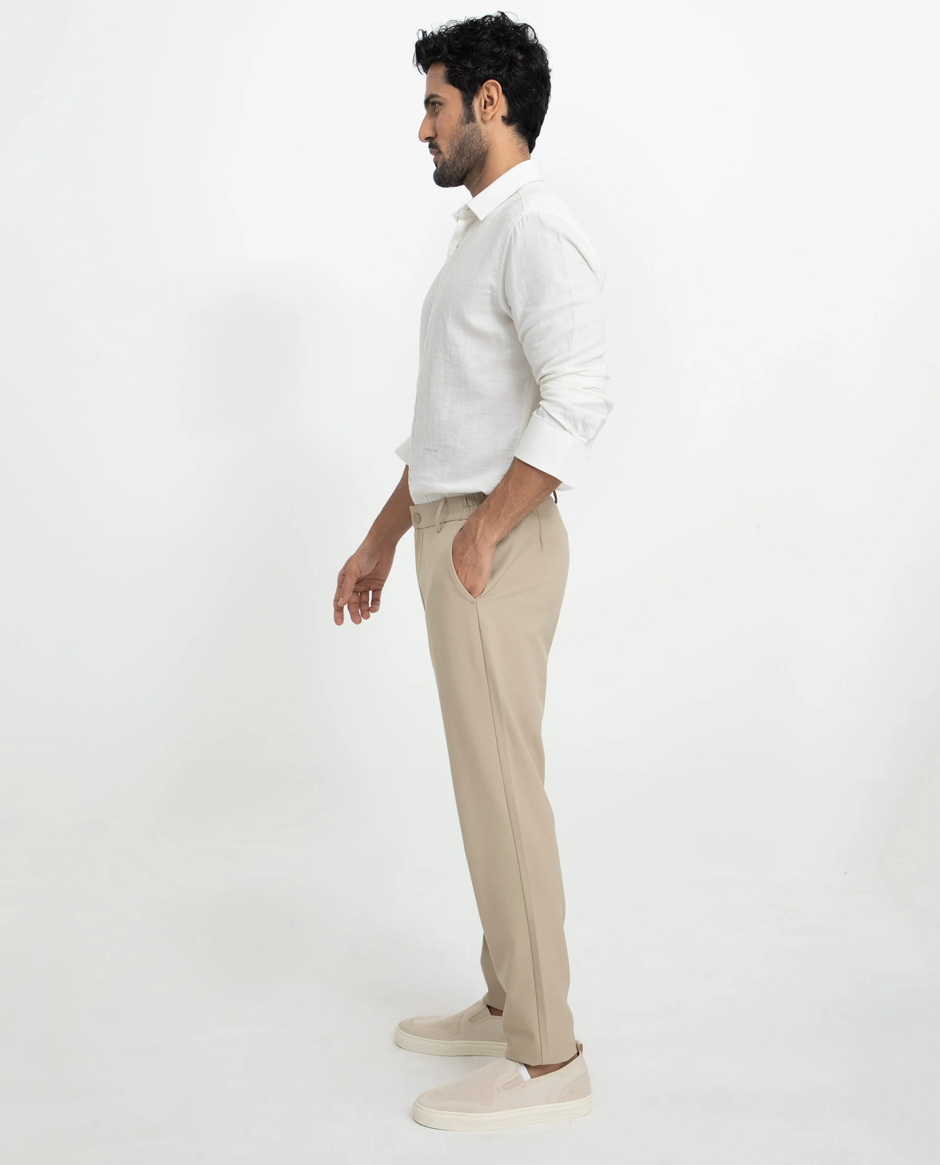 Rare Rabbit Men's Layerrs White Cotton Plain Regular Fit Full Sleeve Collared Shirt - Image 8