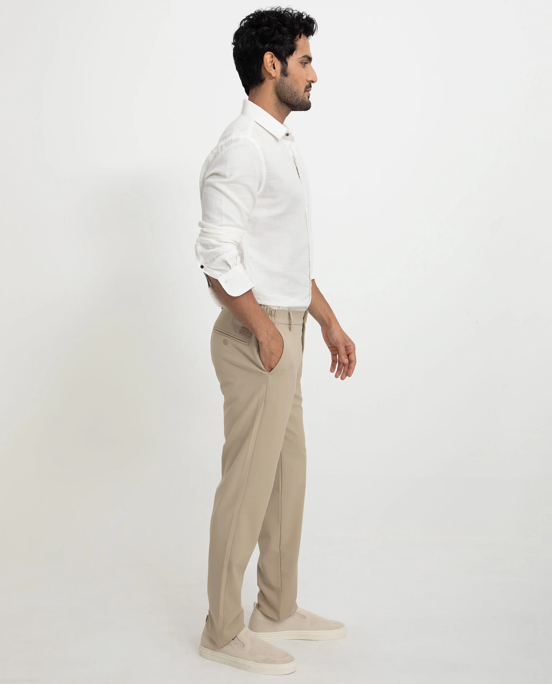 Rare Rabbit Men's Layerrs White Cotton Plain Regular Fit Full Sleeve Collared Shirt - Image 9