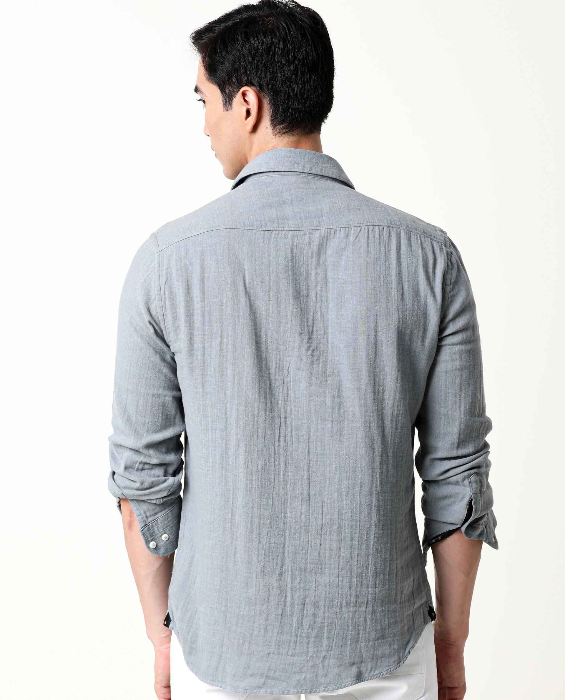 Rare Rabbit Men's Layers Green Cotton Plain Regular Fit Full Sleeve Spread Collar Shirt - Image 5