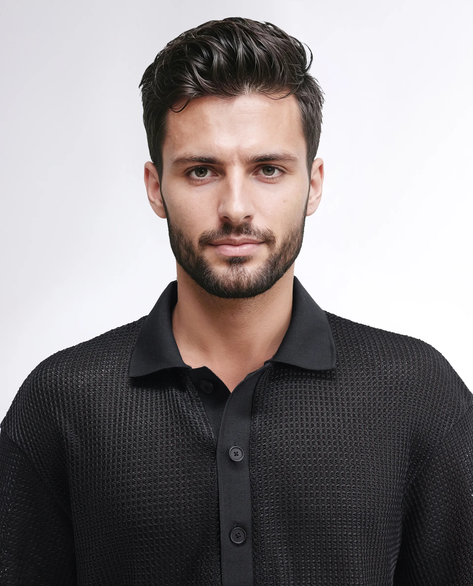 Rare Rabbit Men's Lbiza Black Cotton Plain Regular Fit Full Sleeve Collared Shirt - Image 7