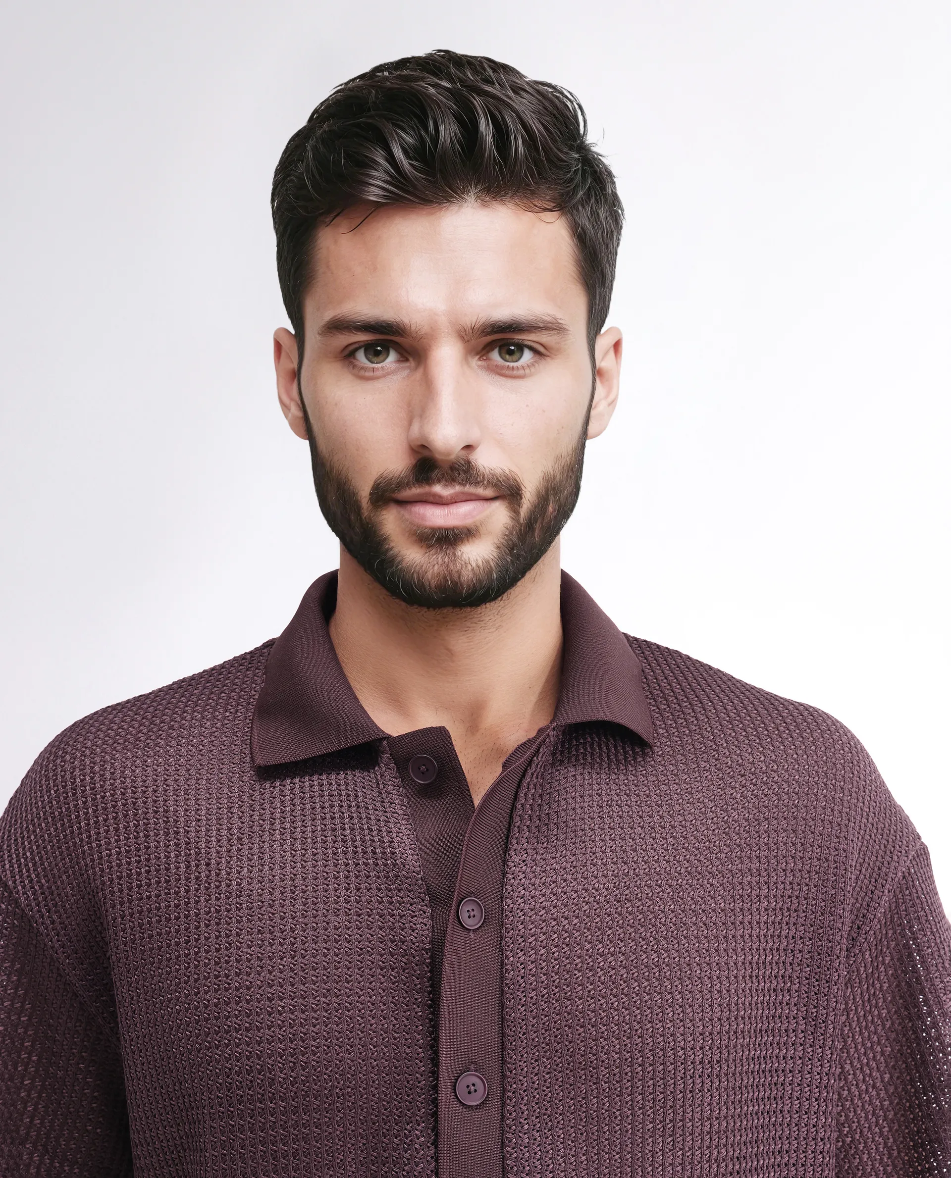 Rare Rabbit Men's Lbiza Maroon Cotton Plain Regular Fit Half Sleeve Collared Shirt - Image 8