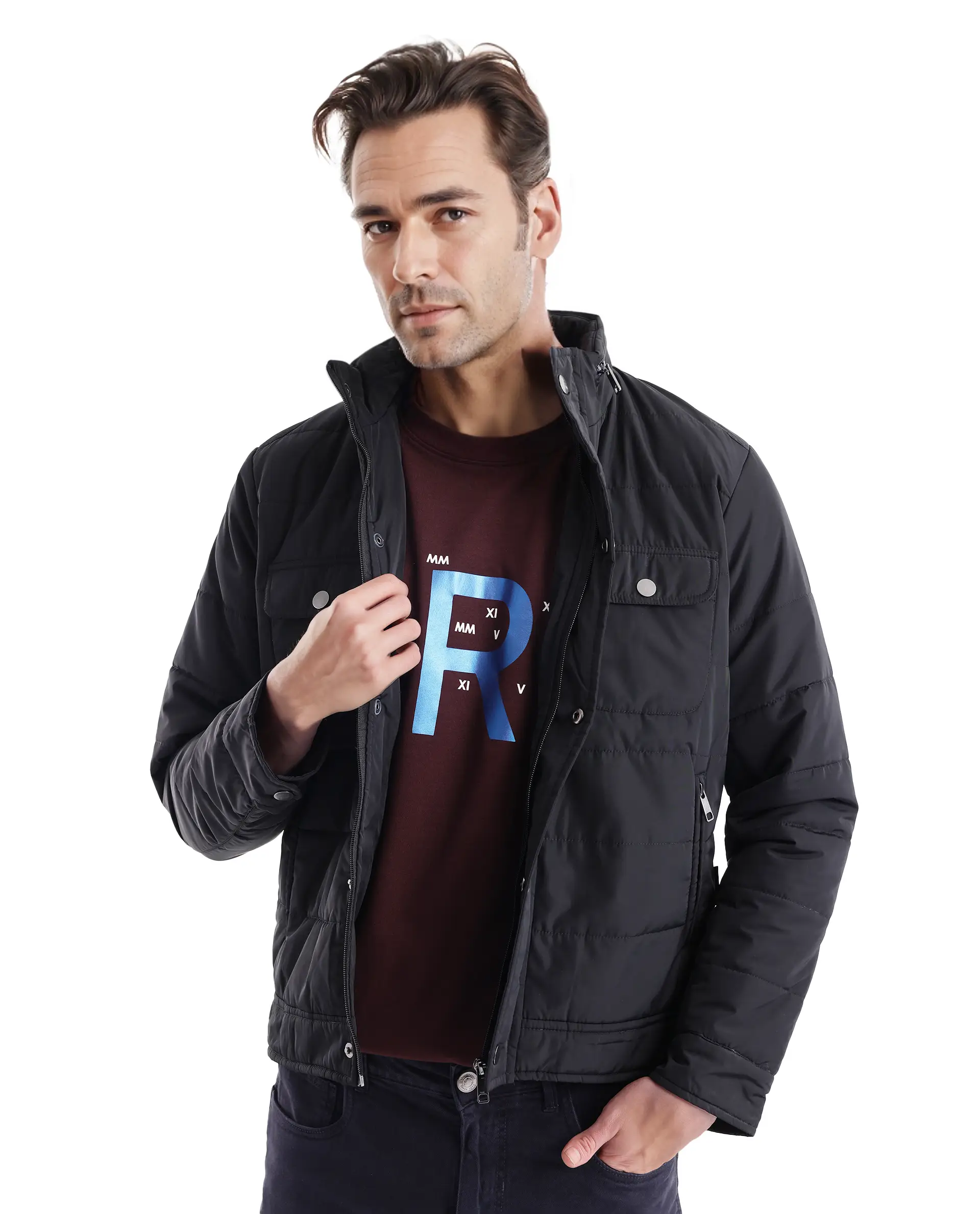 Rare Rabbit Men's Leat Dark Brown Cotton Graphic Print Boxy Fit Half Sleeve Crew Neck T-Shirt - Image 8