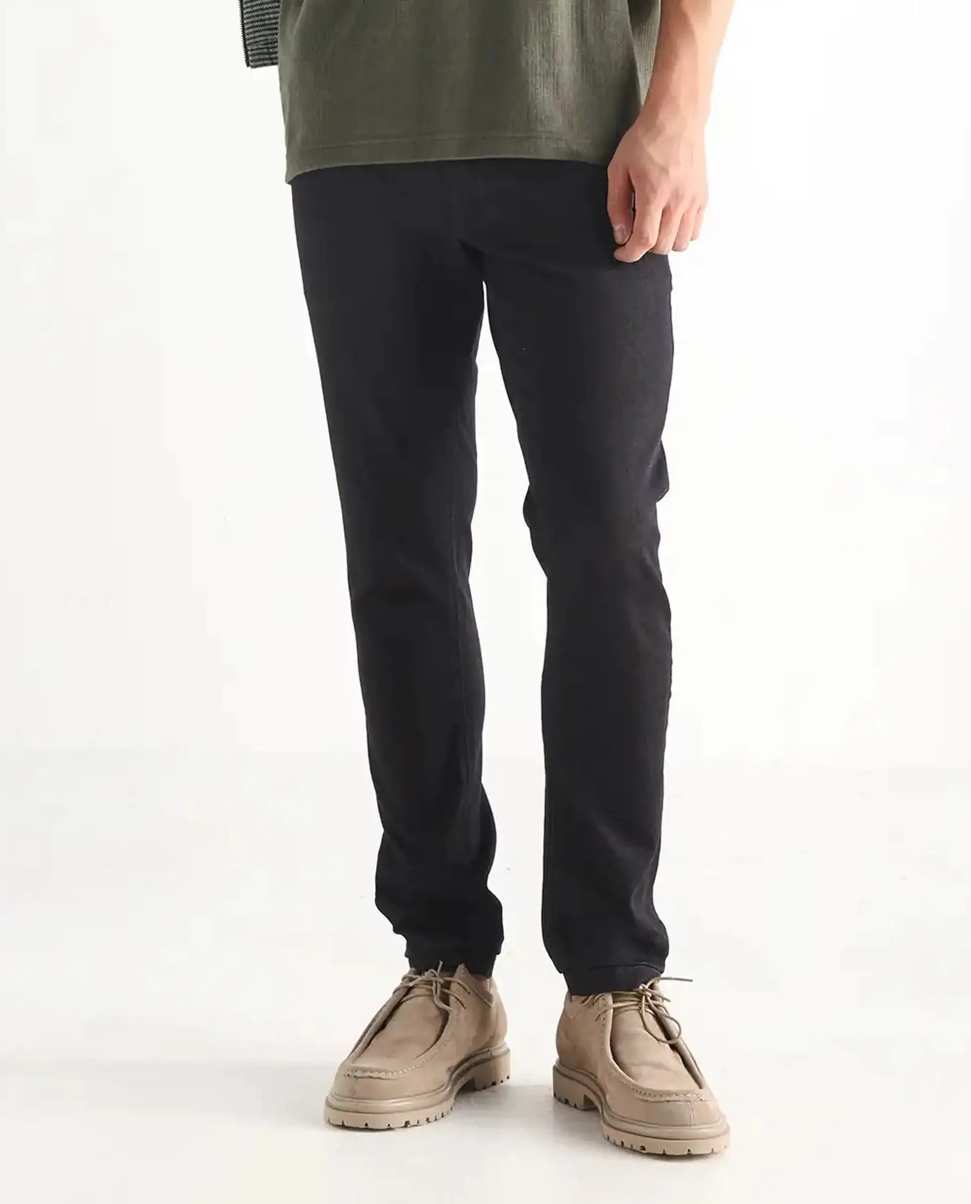 Rare Rabbit Men's Leige Blue Cotton Plain Hawk Slim Fit Jeans - Image 10