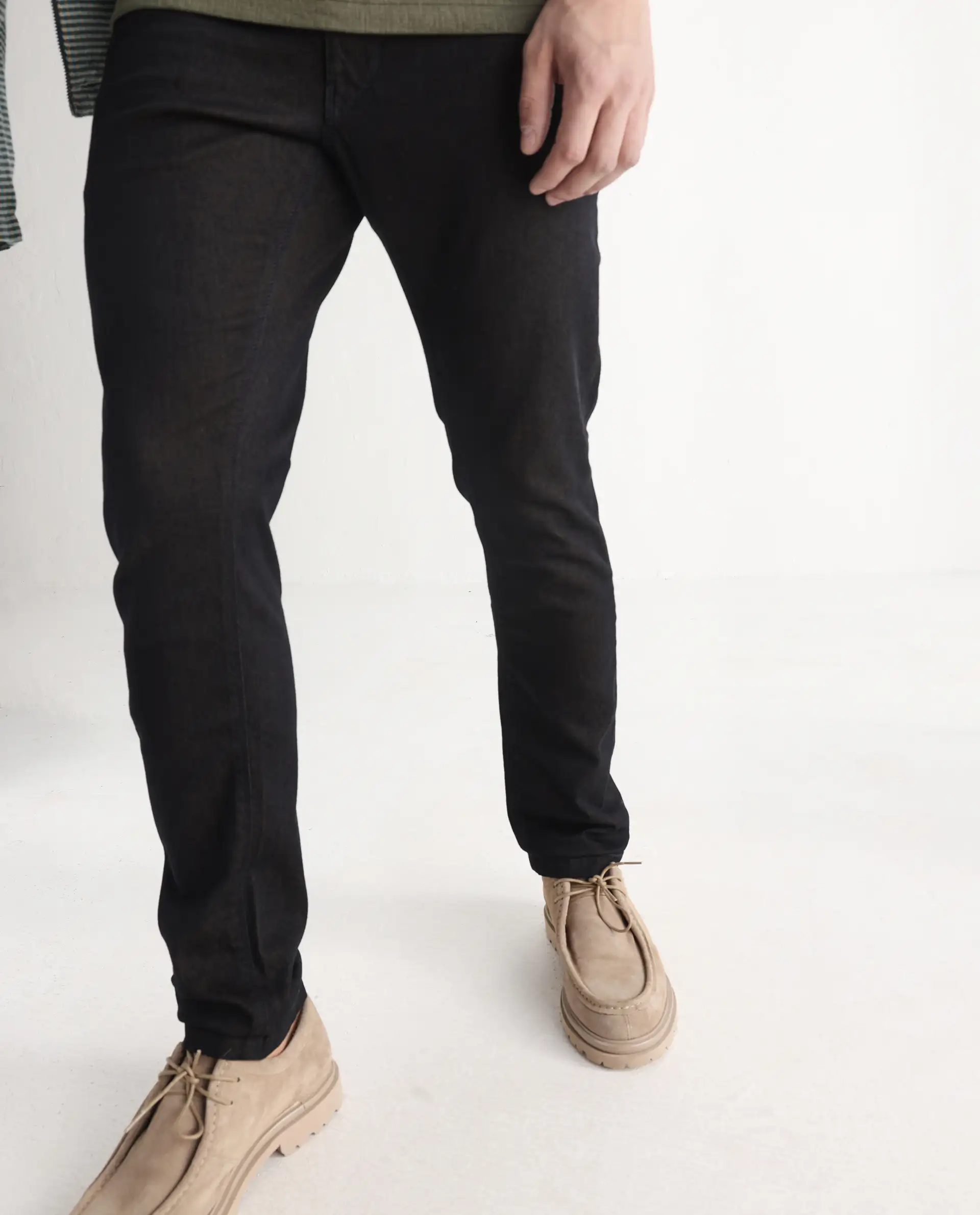 Rare Rabbit Men's Leige Blue Cotton Plain Hawk Slim Fit Jeans - Image 2