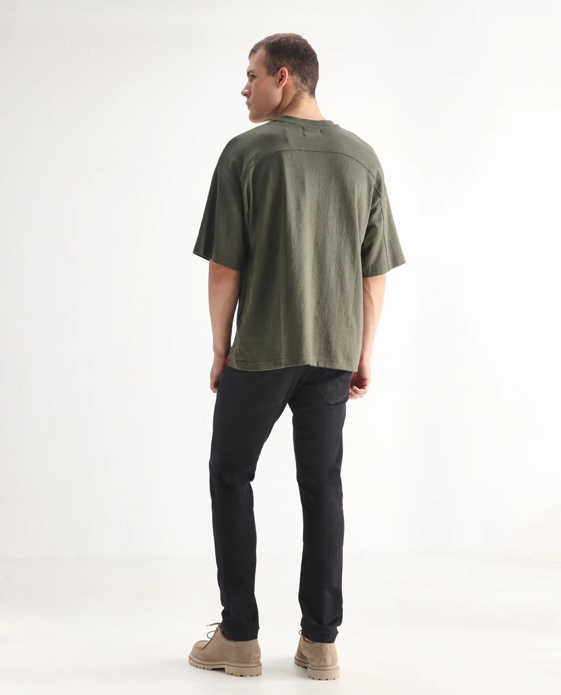 Rare Rabbit Men's Leige Blue Cotton Plain Hawk Slim Fit Jeans - Image 8