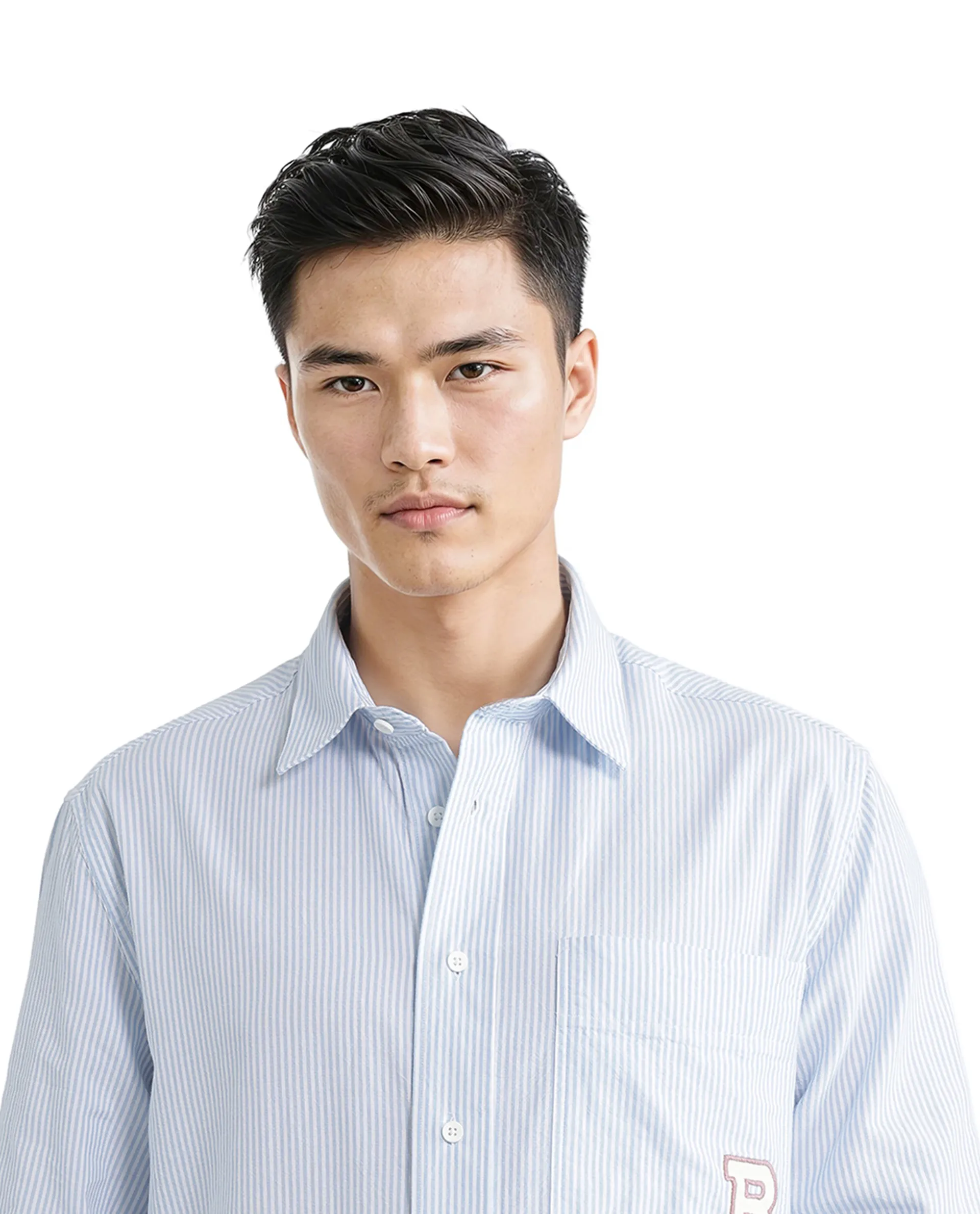 Rare Rabbit Men's Leor Blue Cotton Striped Print Regular Fit Full Sleeve Collared Shirt - Image 8