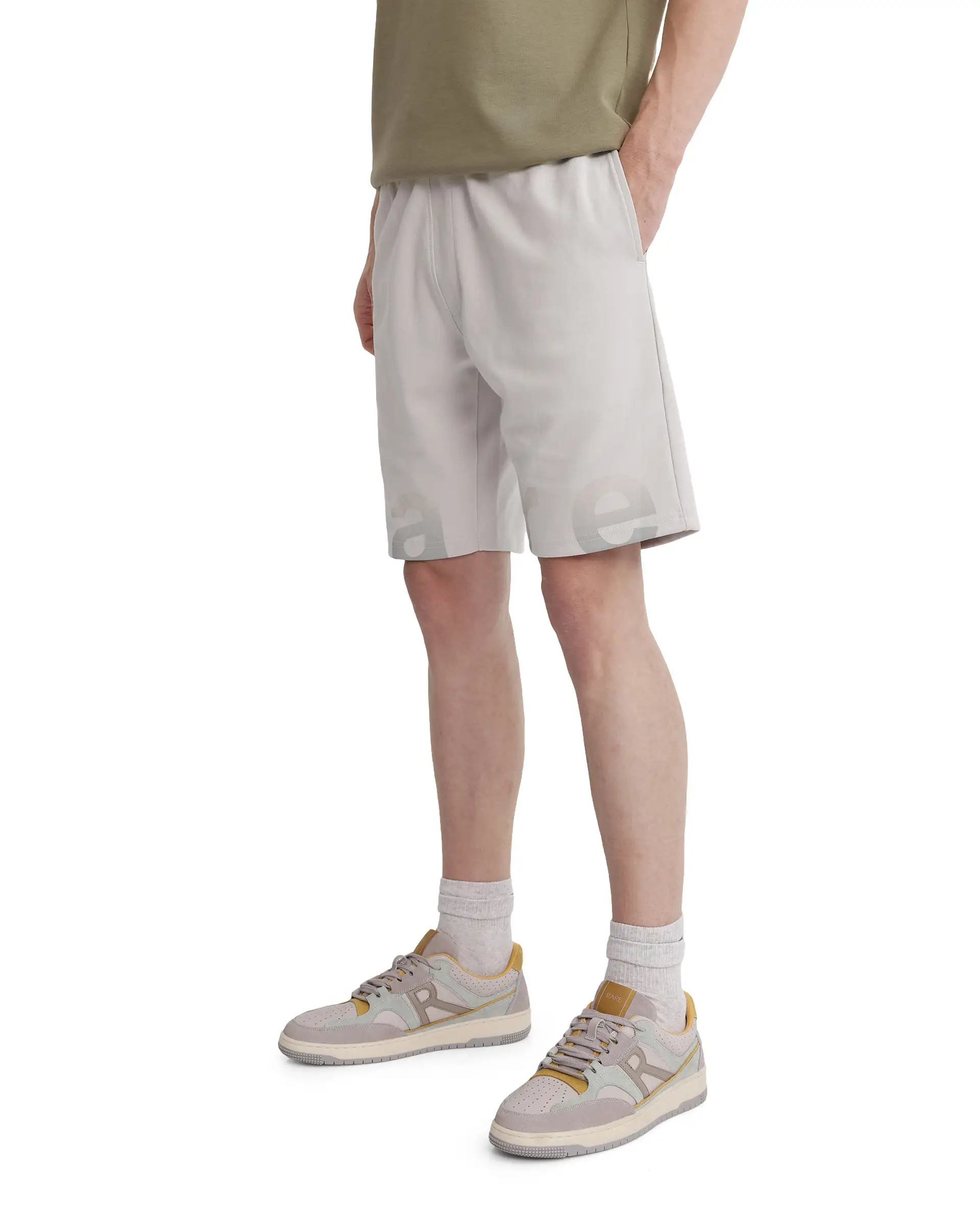 Rare Rabbit Men's Lets Dark Grey Cotton Graphic Print Regular Fit Shorts - Image 5