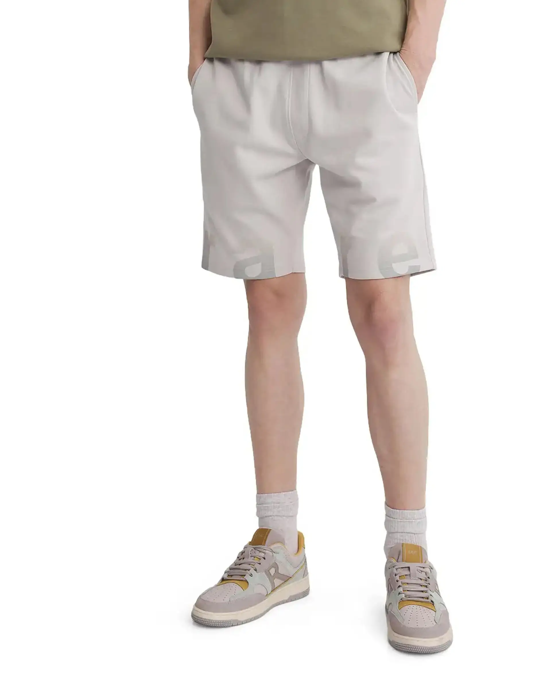 Rare Rabbit Men's Lets Dark Grey Cotton Graphic Print Regular Fit Shorts - Image 9