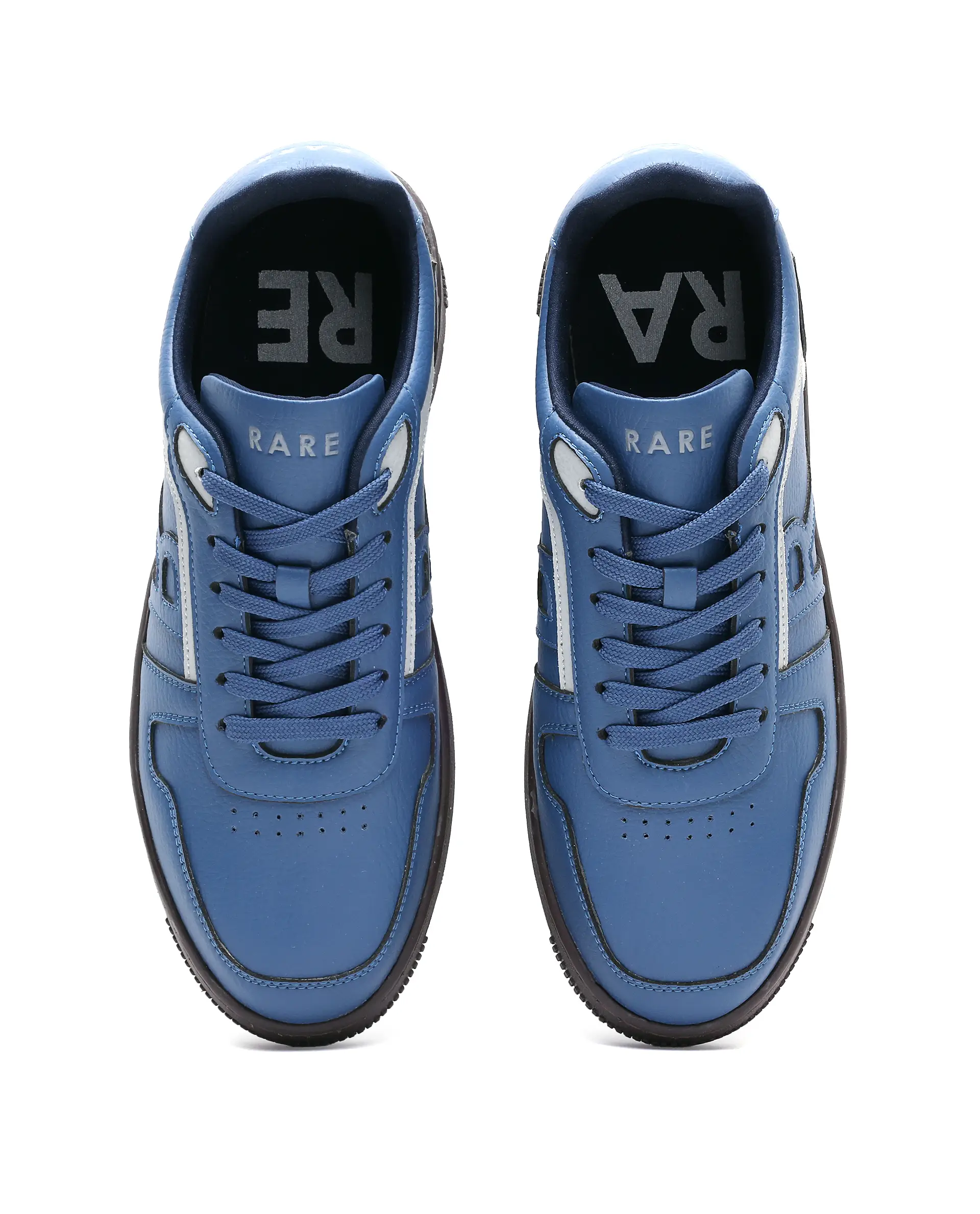 Rare Rabbit Men's Lexis Navy Micro Leather Sneaker - Image 2