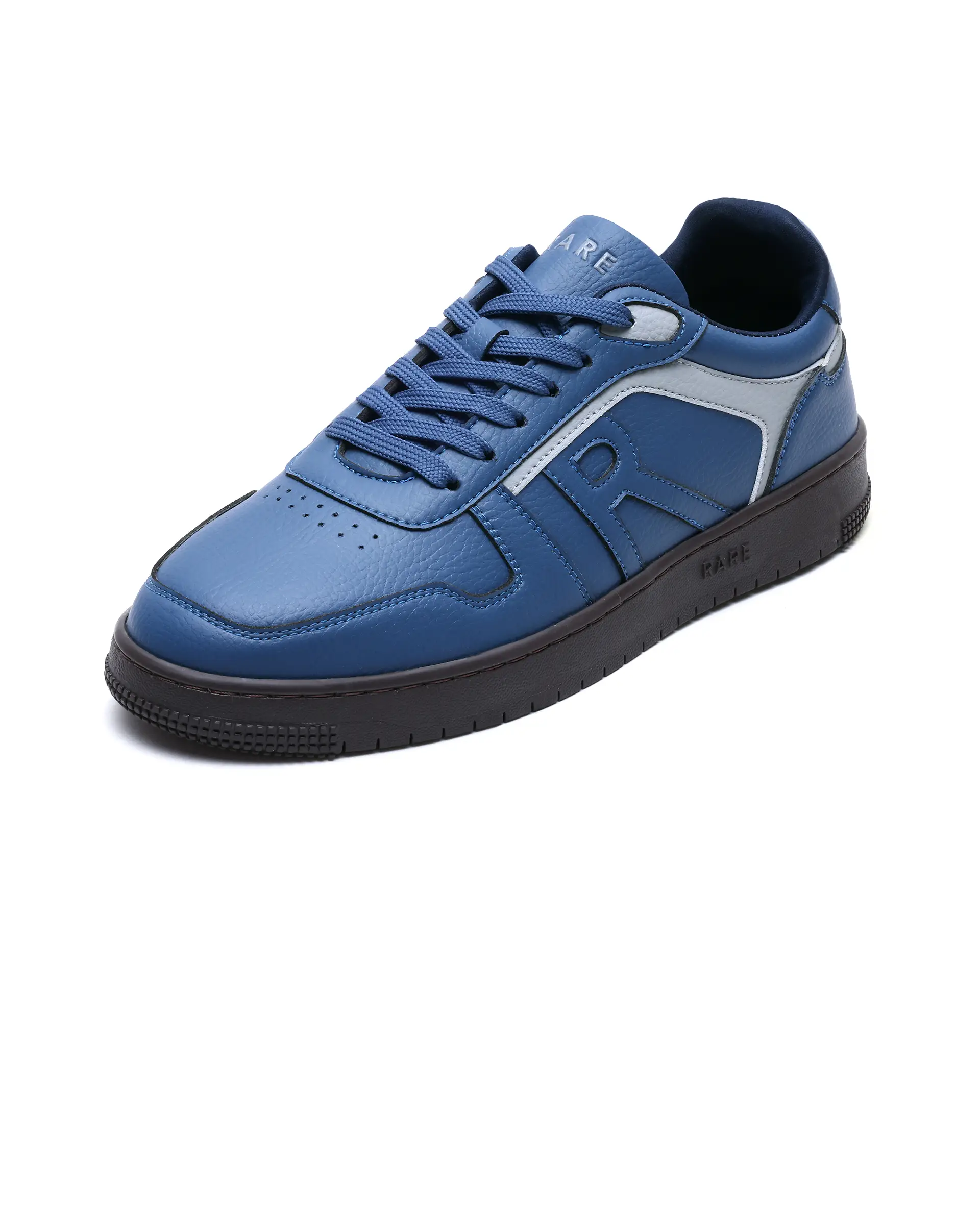 Rare Rabbit Men's Lexis Navy Micro Leather Sneaker - Image 7