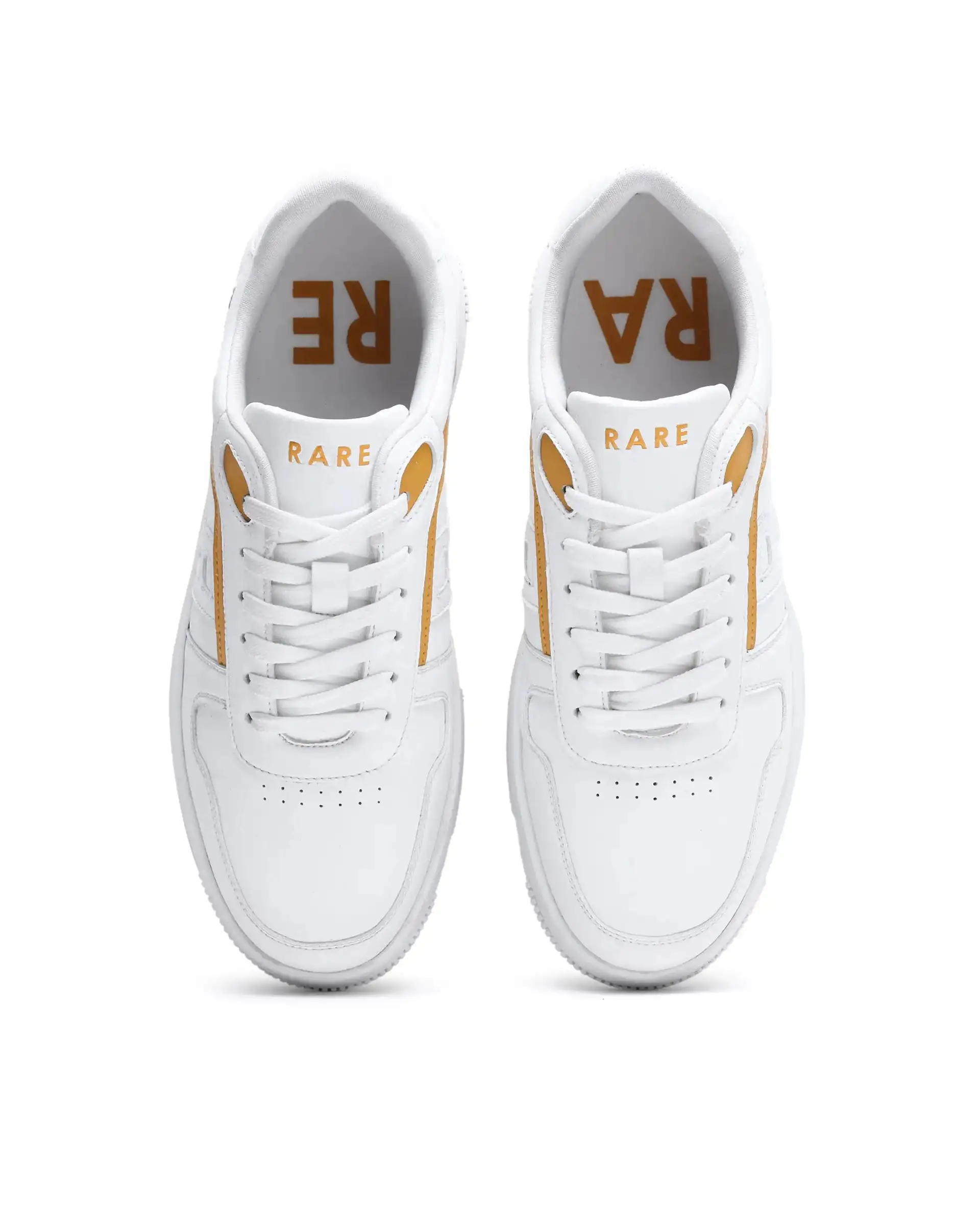 Rare Rabbit Men's Lexis Yellow Micro Leather Sneaker - Image 5