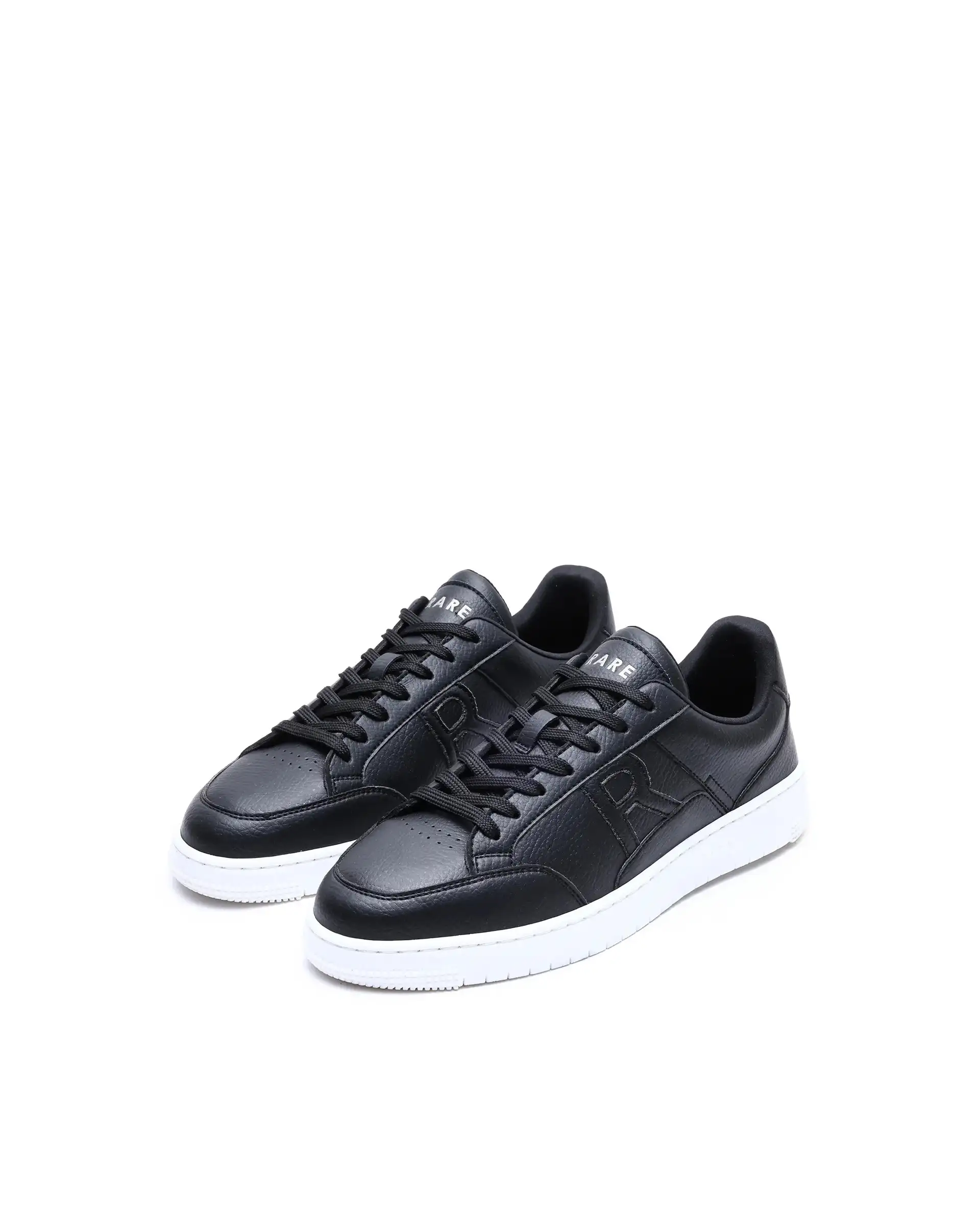 Rare Rabbit Men's Lino Black/White Micro Leather Sneaker - Image 3