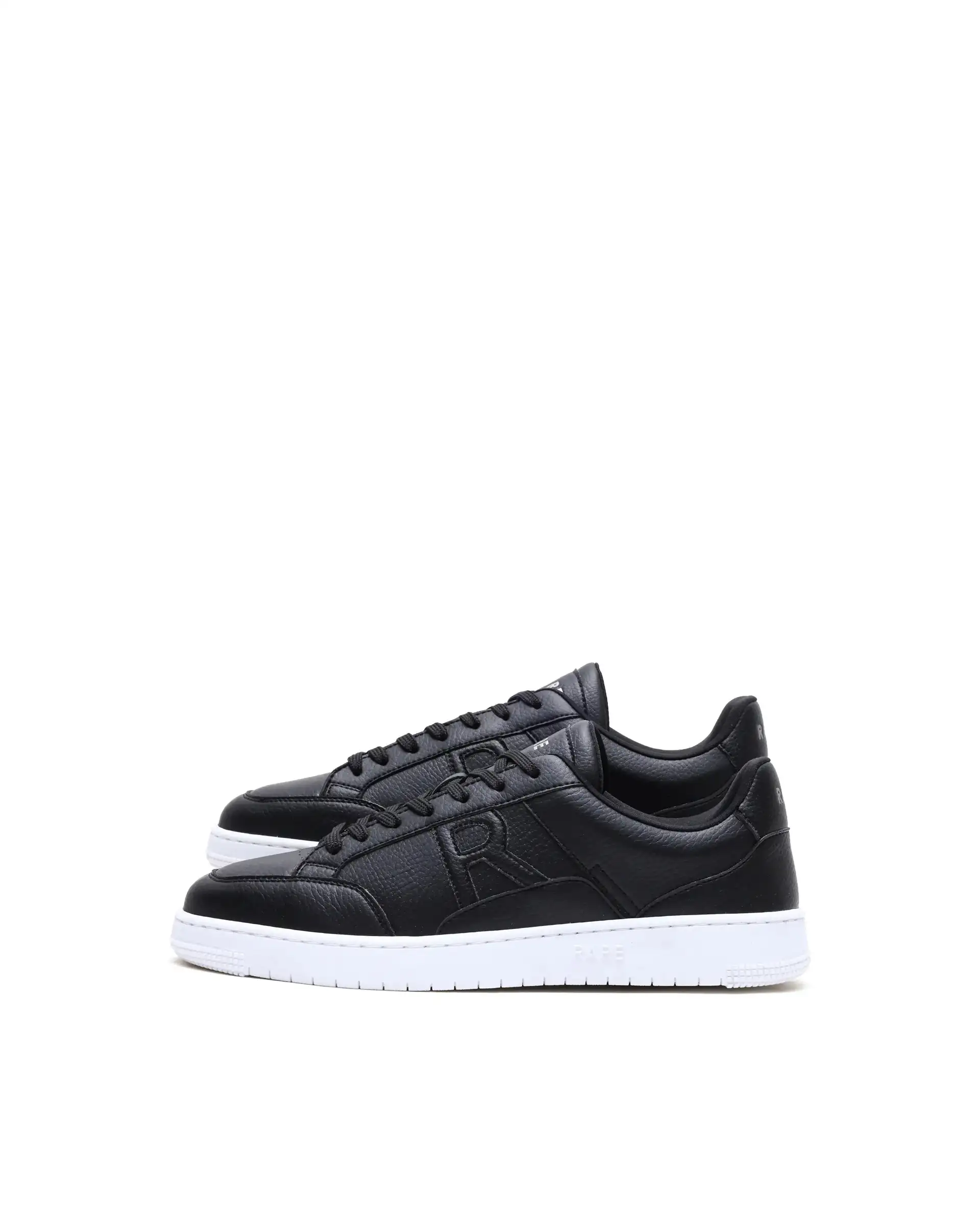 Rare Rabbit Men's Lino Black/White Micro Leather Sneaker - Image 4
