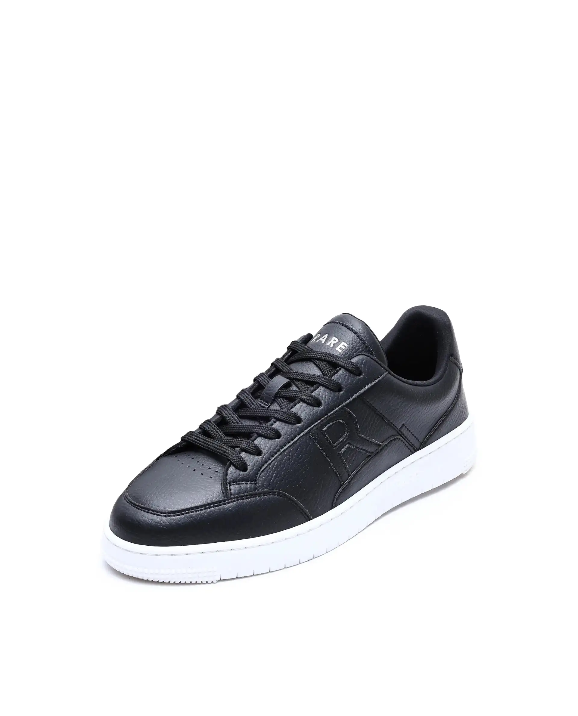 Rare Rabbit Men's Lino Black/White Micro Leather Sneaker - Image 5