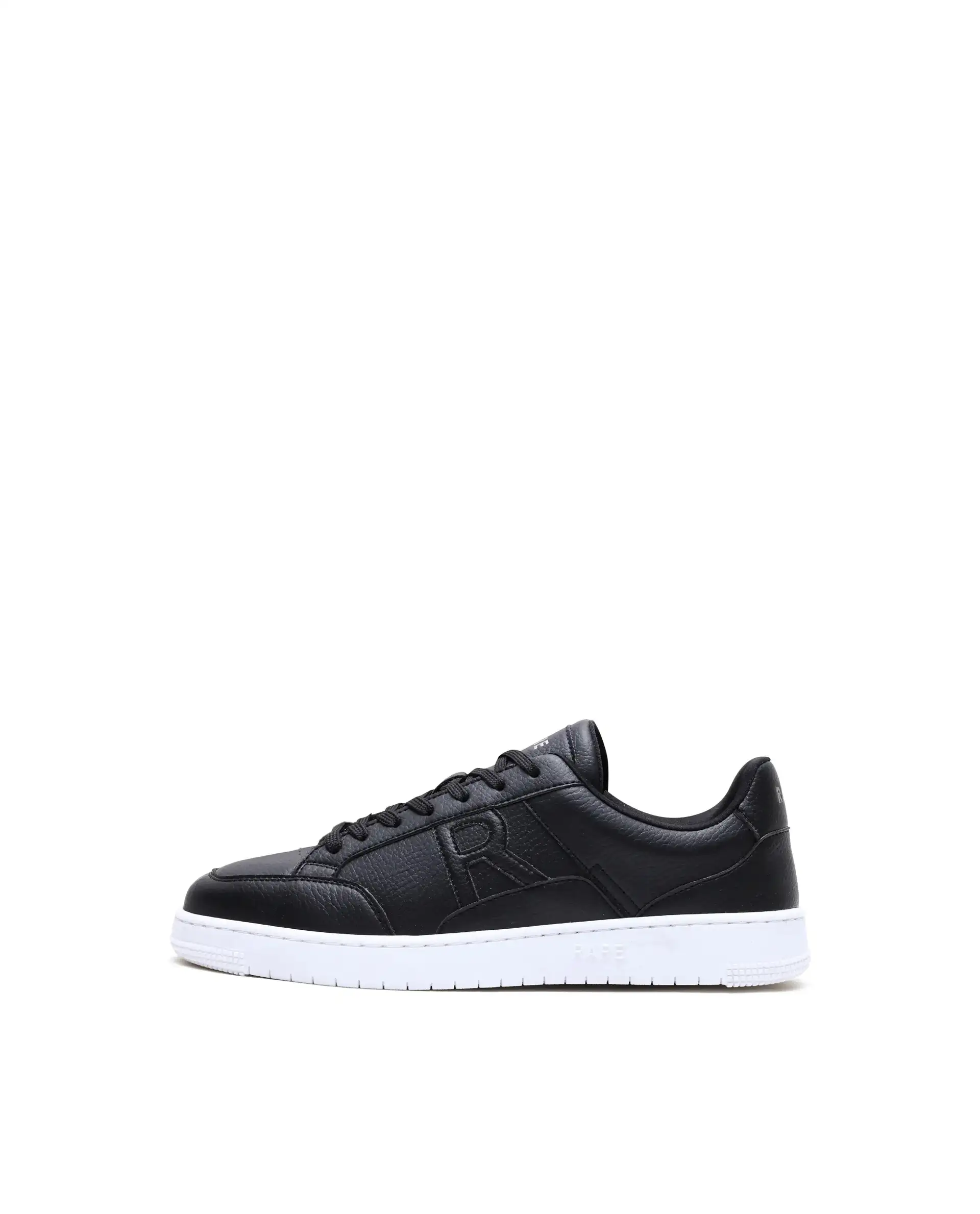 Rare Rabbit Men's Lino Black/White Micro Leather Sneaker - Image 8