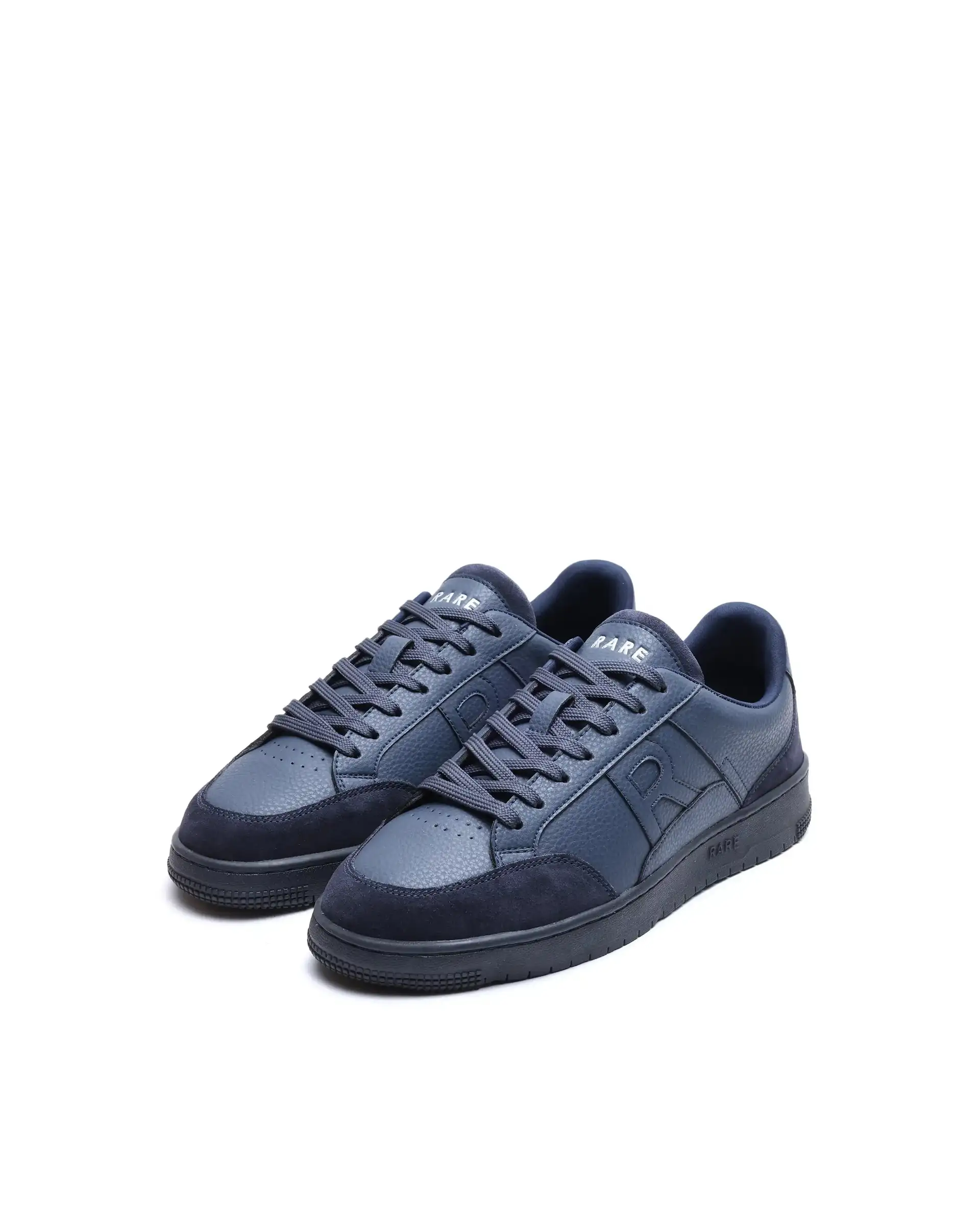 Rare Rabbit Men's Lino Navy Micro Leather Sneaker - Image 3