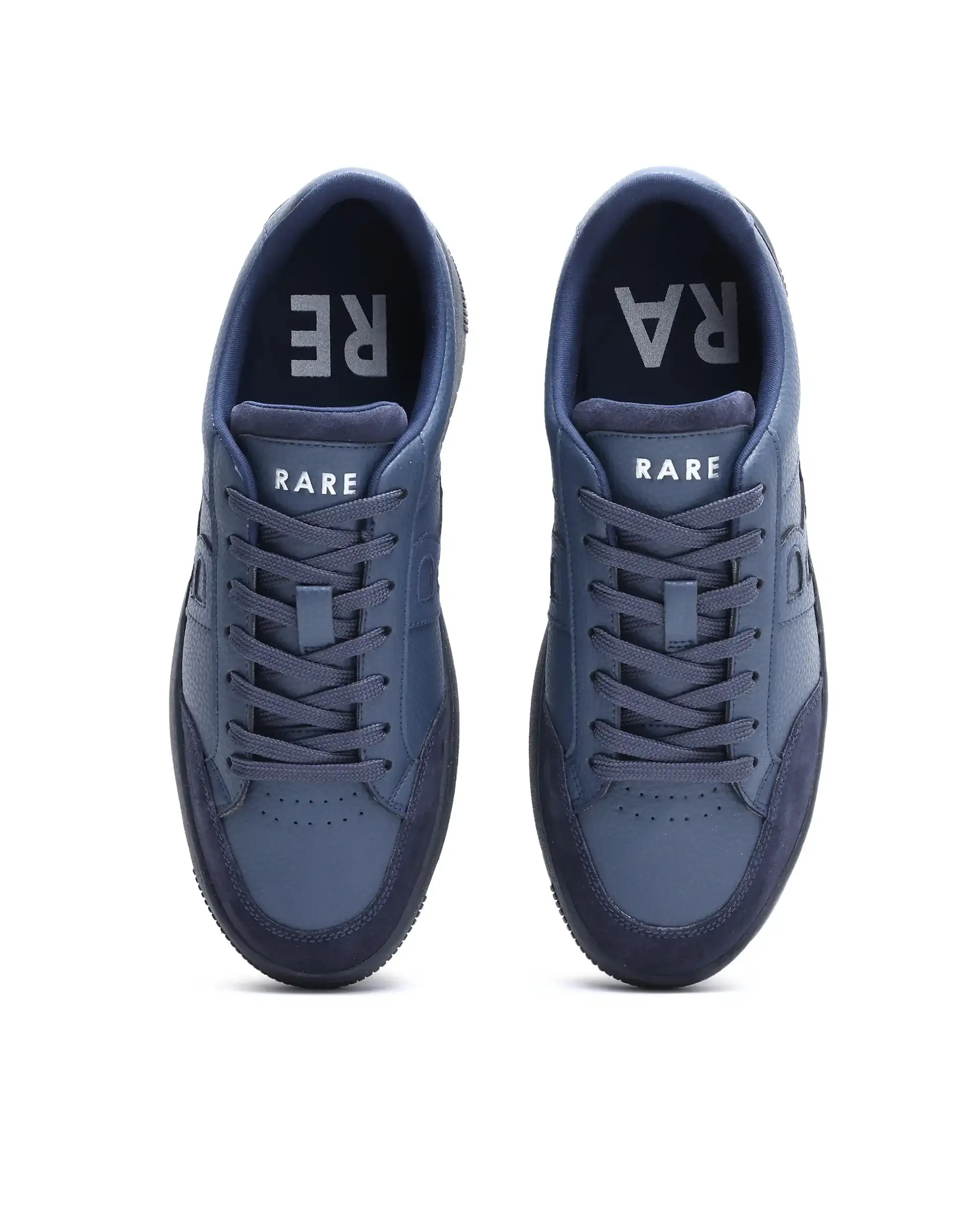 Rare Rabbit Men's Lino Navy Micro Leather Sneaker - Image 5
