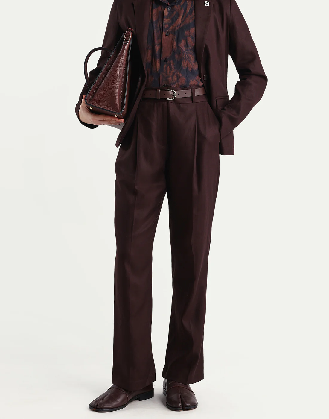 Rareism Women's Linzy-B Brown 100% Linen Straight Plain Trouser - Image 3