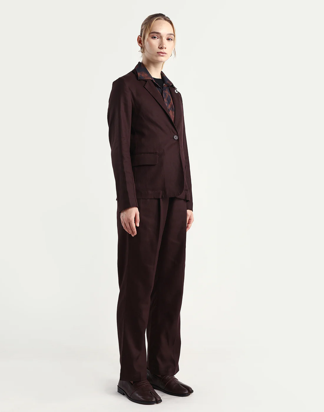 Rareism Women's Linzy-B Brown 100% Linen Straight Plain Trouser - Image 5
