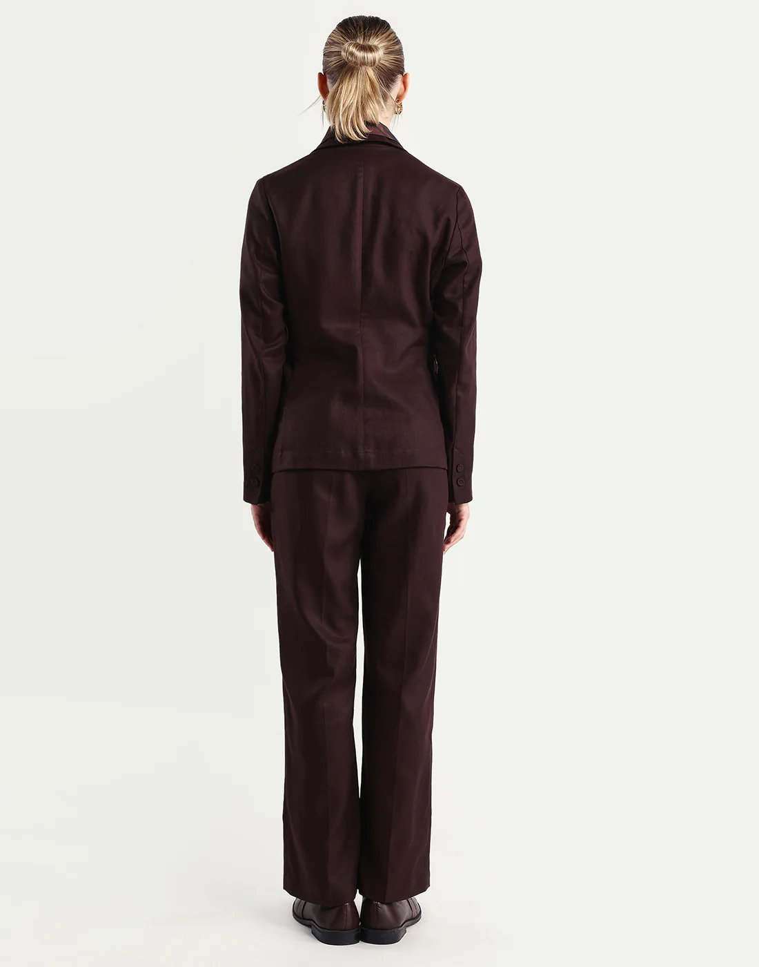 Rareism Women's Linzy-B Brown 100% Linen Straight Plain Trouser - Image 7