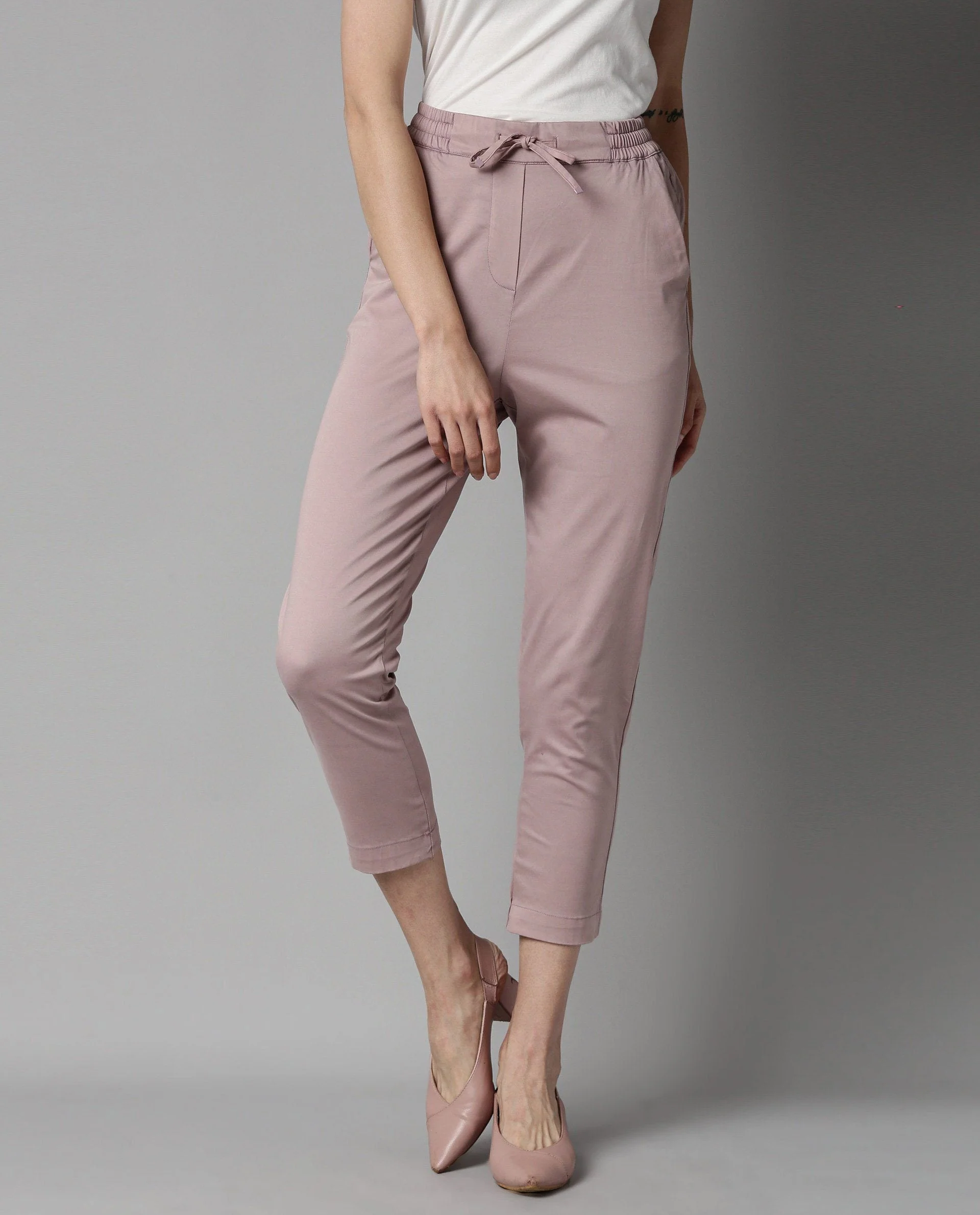 Rareism Women Logan Purple Trousers Solid