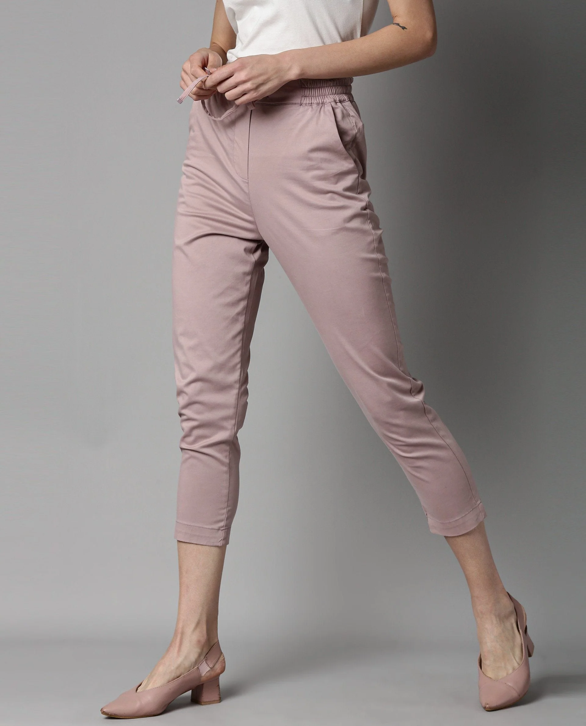 Rareism Women Logan Purple Trousers Solid - Image 5